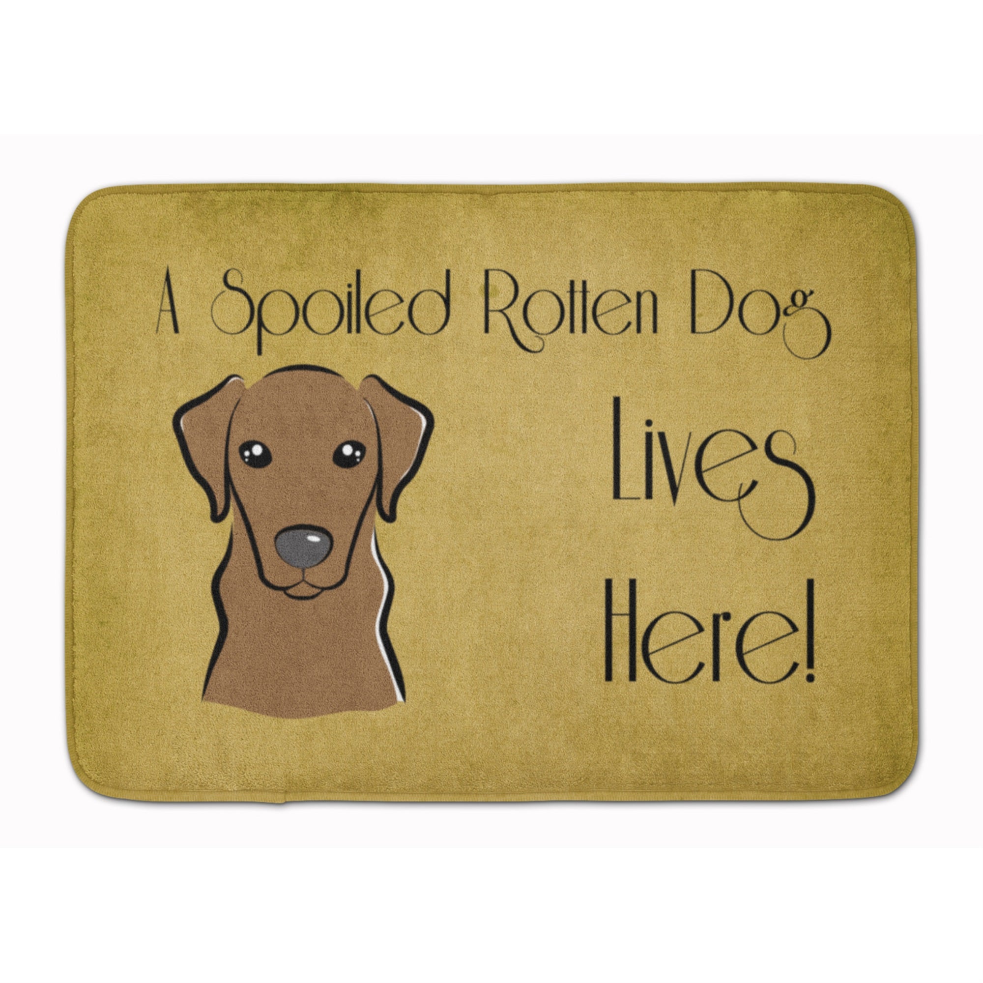 Caroline'S Treasures Chocolate Labrador Spoiled Dog Floor Mat, 19 X 27, Multicolor