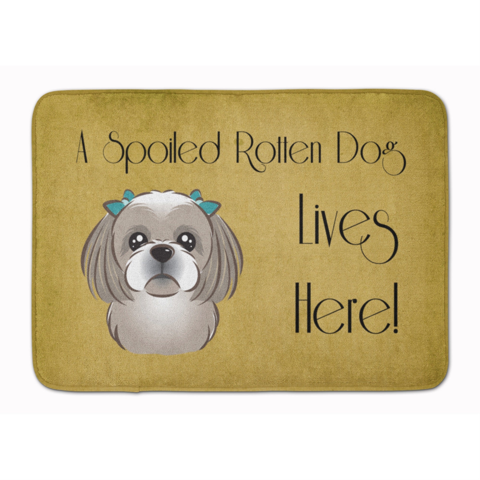 Caroline'S Treasures Gray Silver Shih Tzu Spoiled Dog, 19 X 27, Multicolor