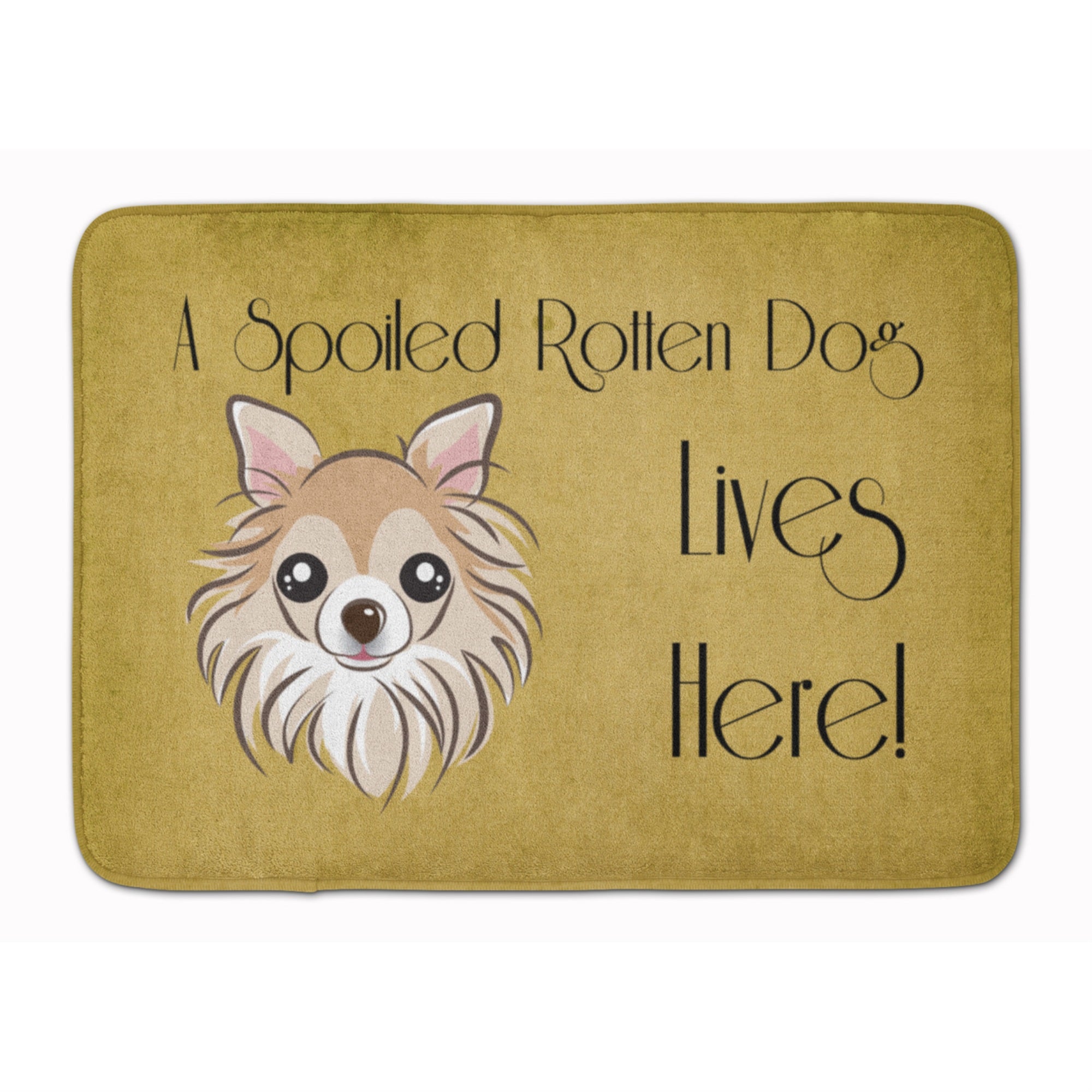 Caroline'S Treasures Chihuahua Spoiled Dog Lives Here Floor Mat, 19 X 27, Multicolor