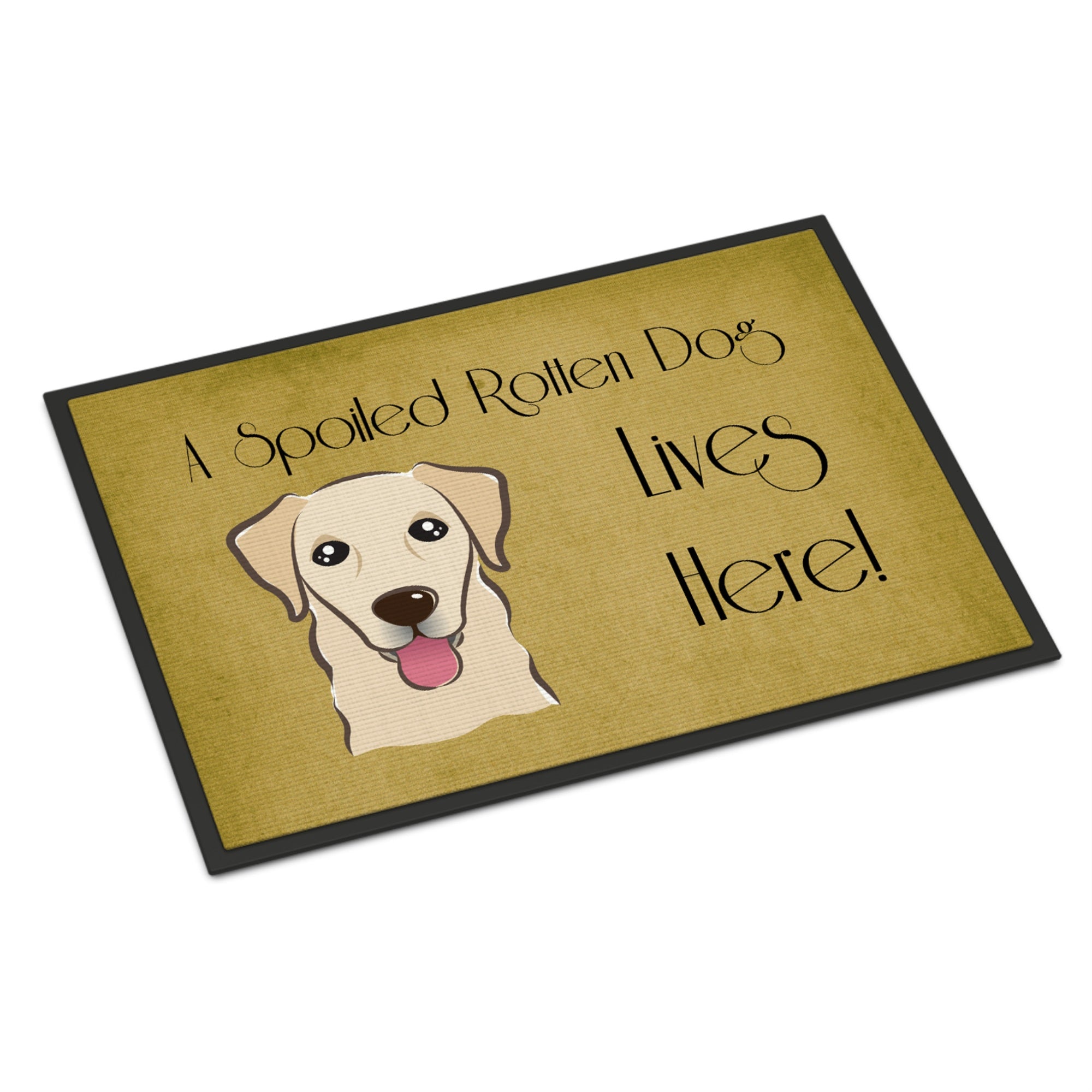 Caroline'S Treasures Bb1500Jmat Golden Retriever Spoiled Dog Lives Here Indoor Or Outdoor Mat, 24 X 36, Multicolor