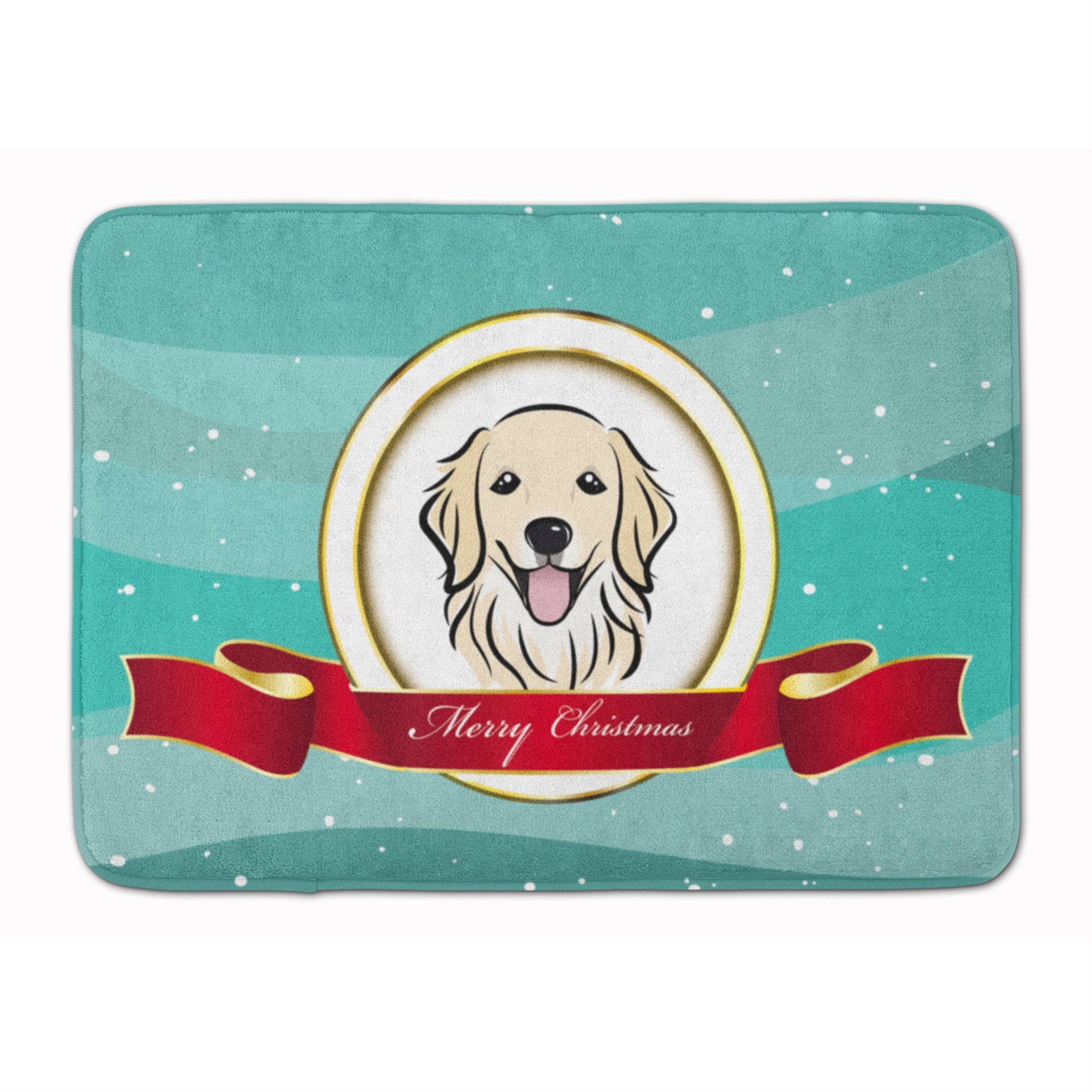 Caroline'S Treasures Golden Retriever Merry Christmas Floor Mat, 19 X 27, Multicolor