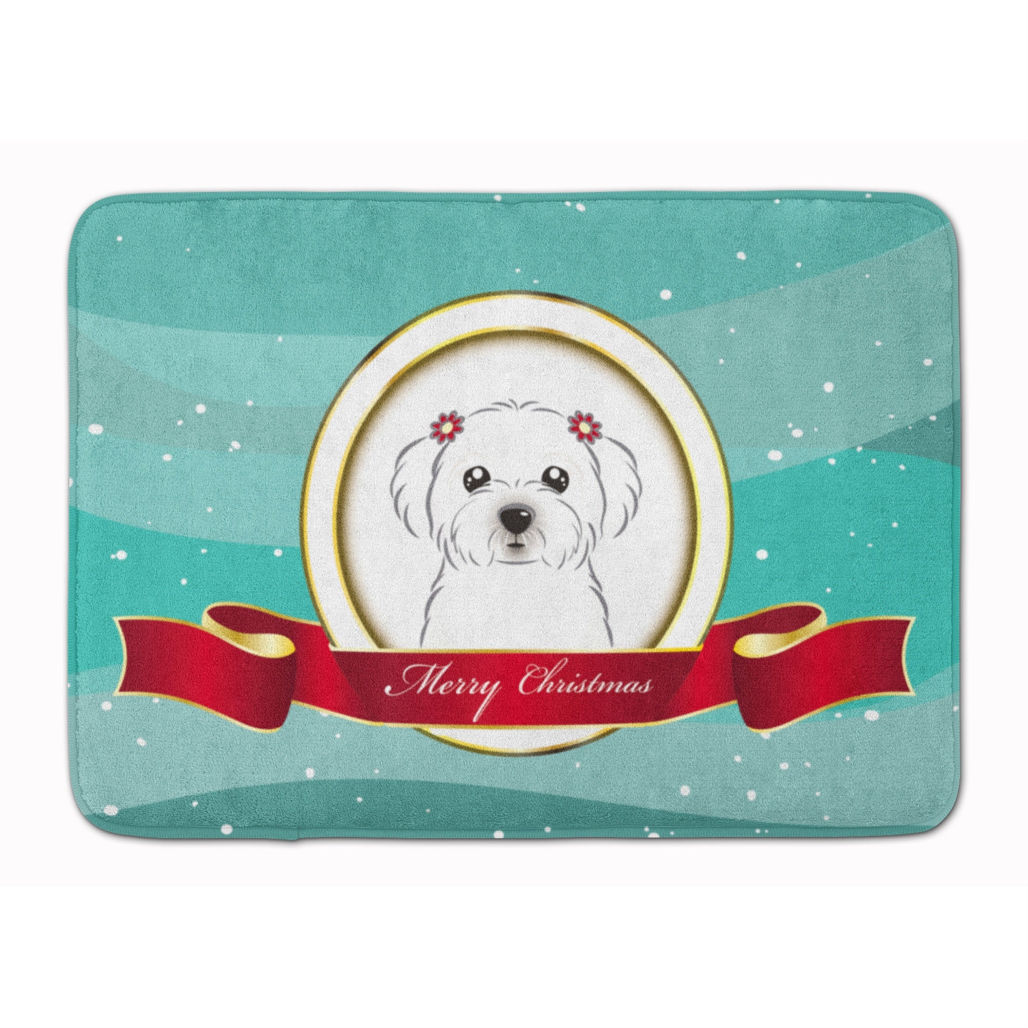 Caroline'S Treasures Maltese Merry Christmas Floor Mat, 19 X 27, Multicolor