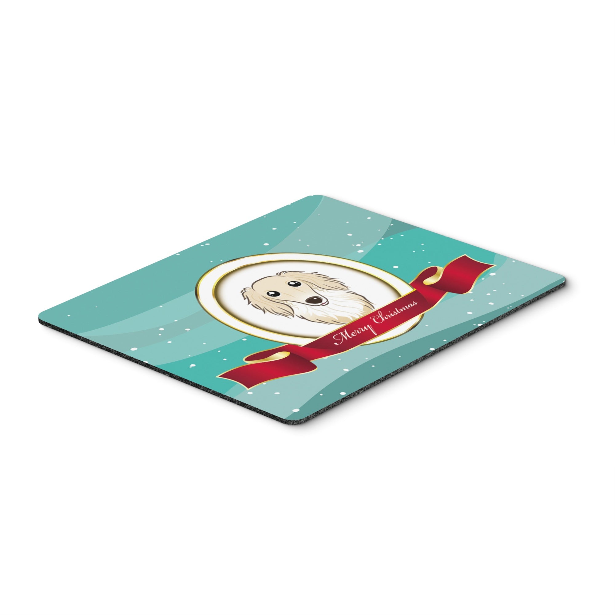 Caroline'S Treasures Longhair Creme Dachshund Merry Christmas Mouse/Hot Pad Or Trivet, Multicolor (Bb1522Mp)