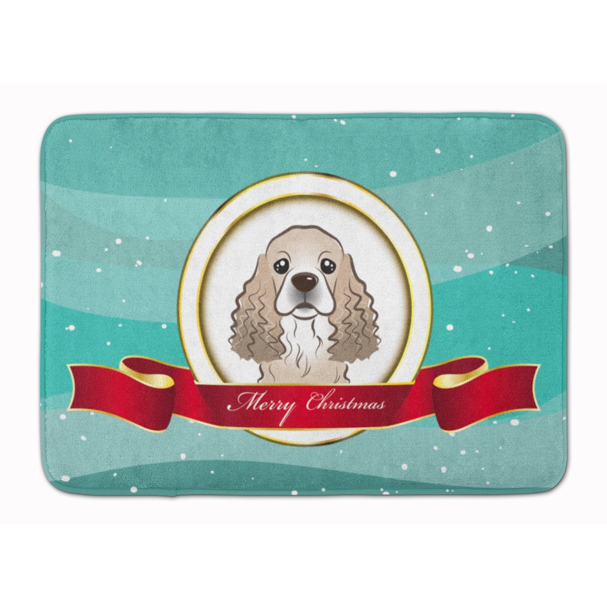Caroline'S Treasures Cocker Spaniel Merry Christmas Floor Mat, 19 X 27, Multicolor