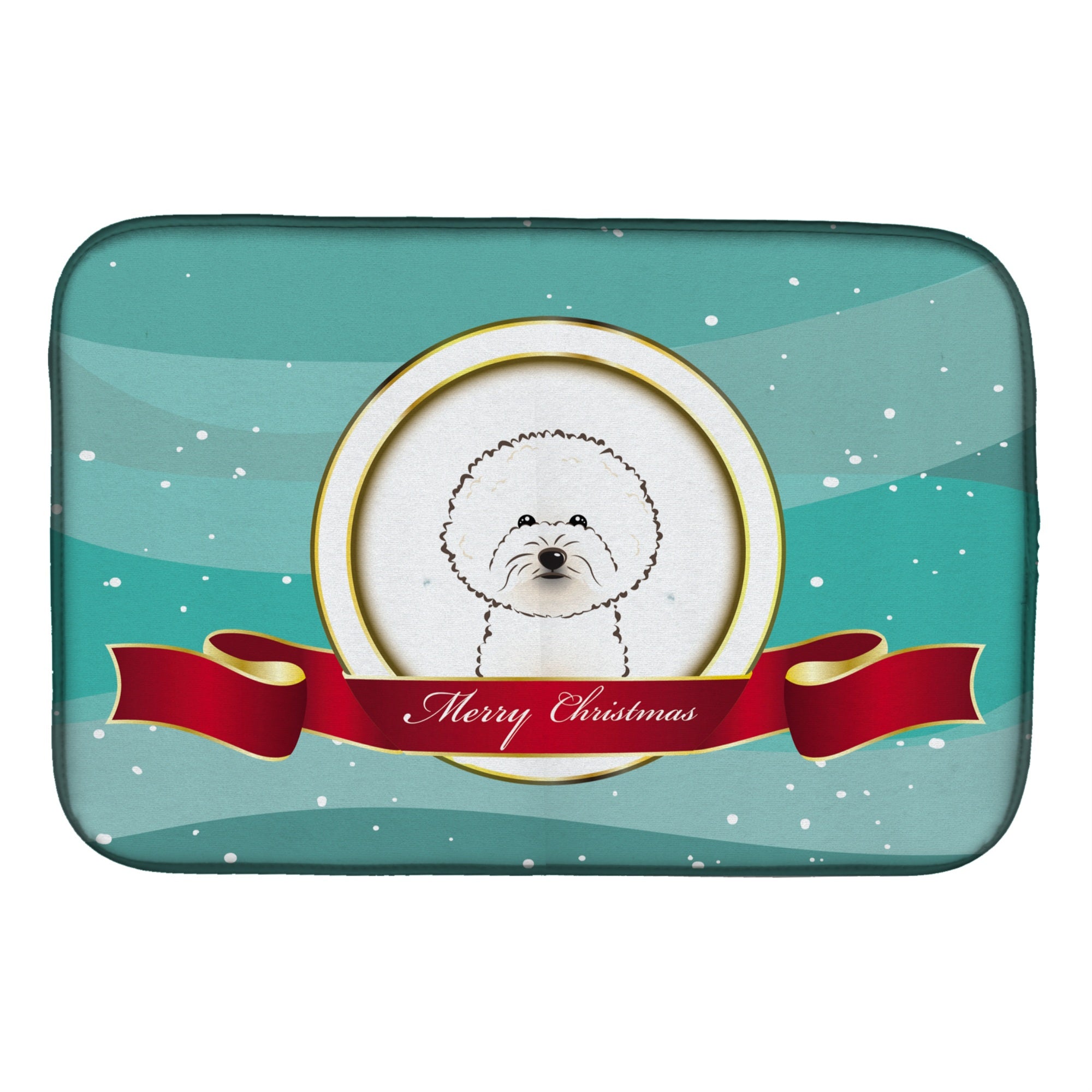 Caroline'S Treasures Bb1527Ddm Dish Drying Mat, 14 X 21, Merry Christmas