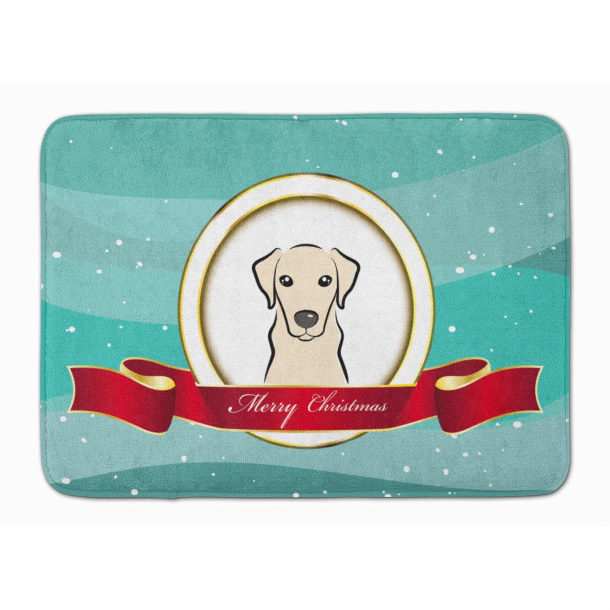 Caroline'S Treasures Yellow Labrador Merry Christmas Floor Mat, 19 X 27, Multicolor