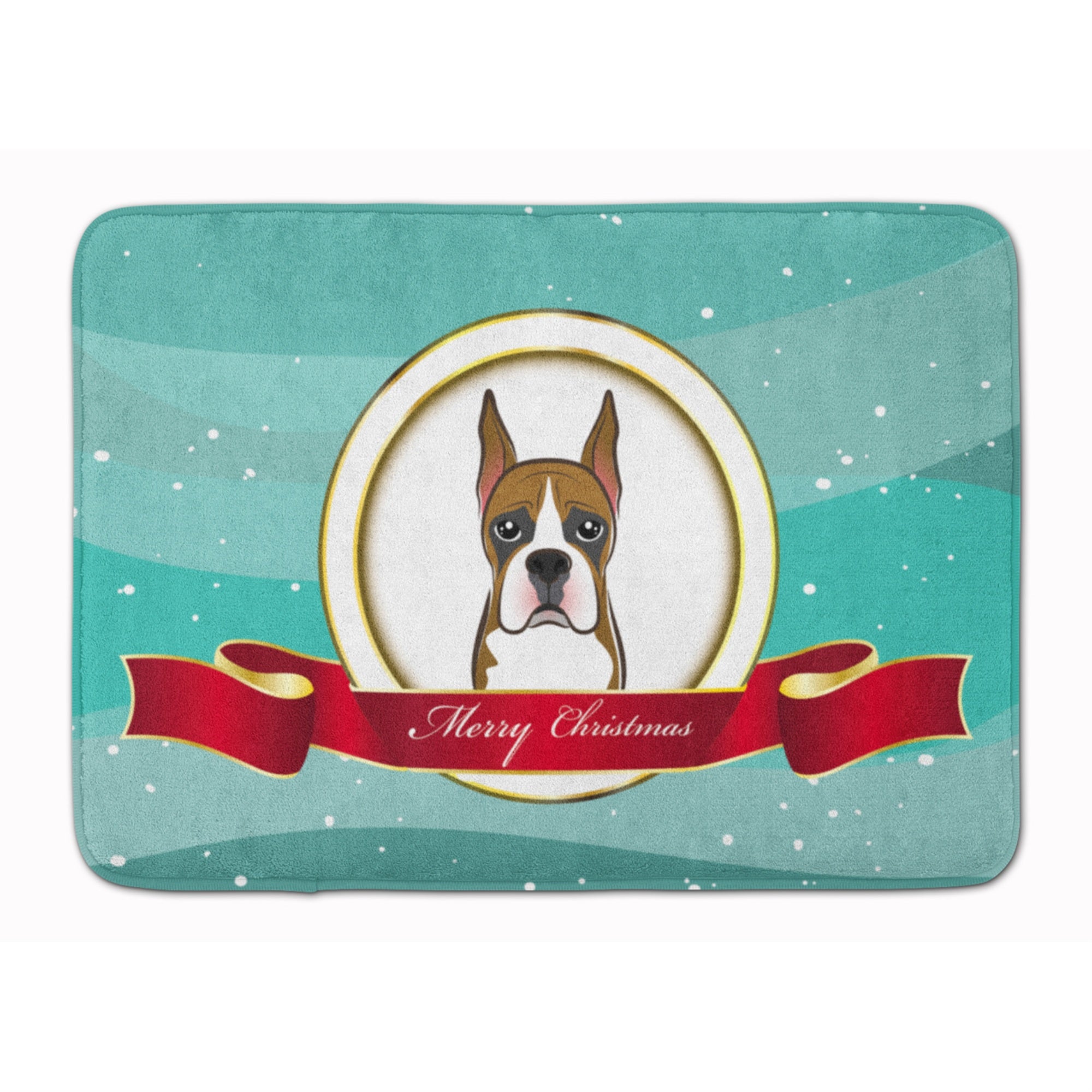 Caroline'S Treasures Boxer Merry Christmas Floor Mat, 19 X 27, Multicolor