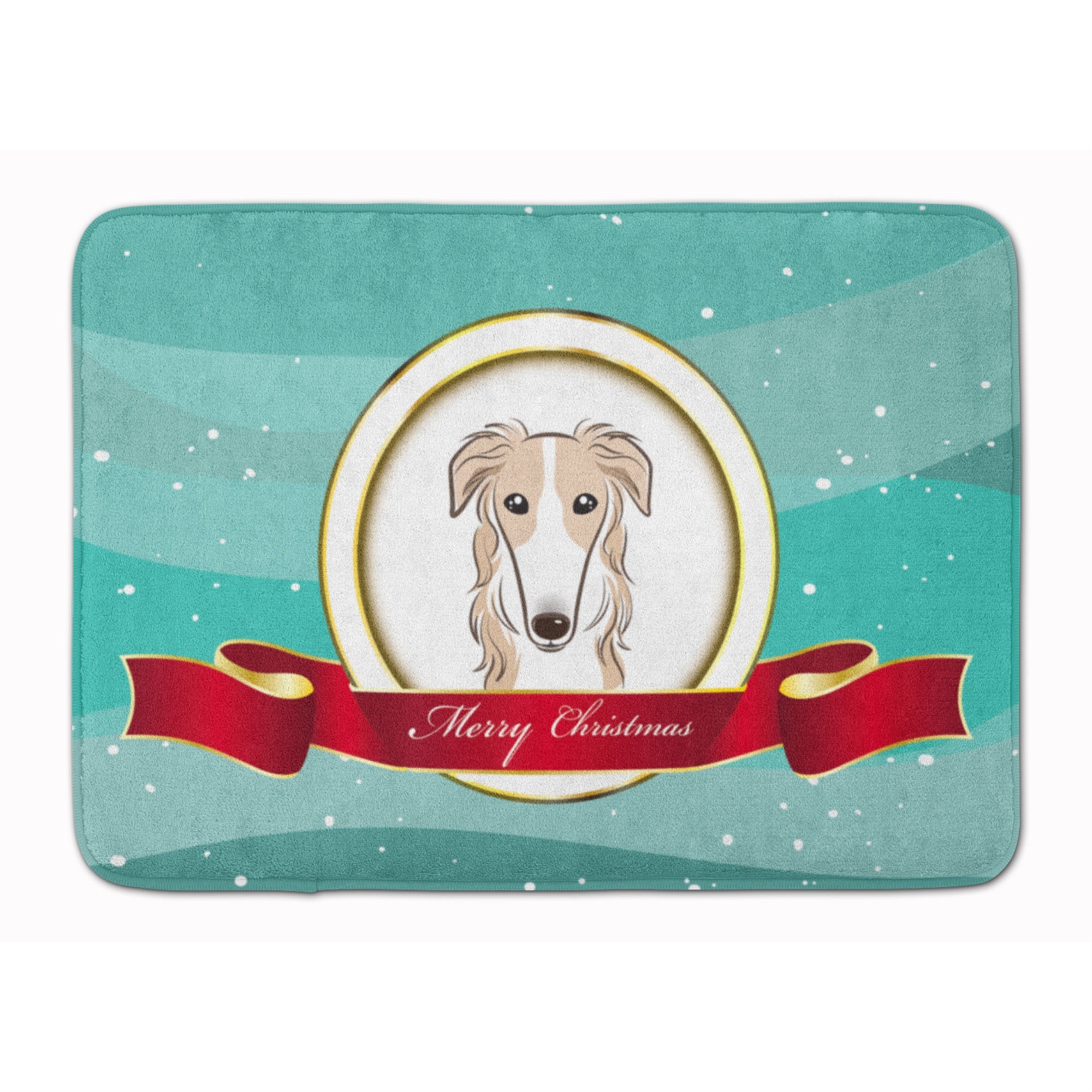 Caroline'S Treasures Borzoi Merry Christmas Floor Mat, 19 X 27, Multicolor