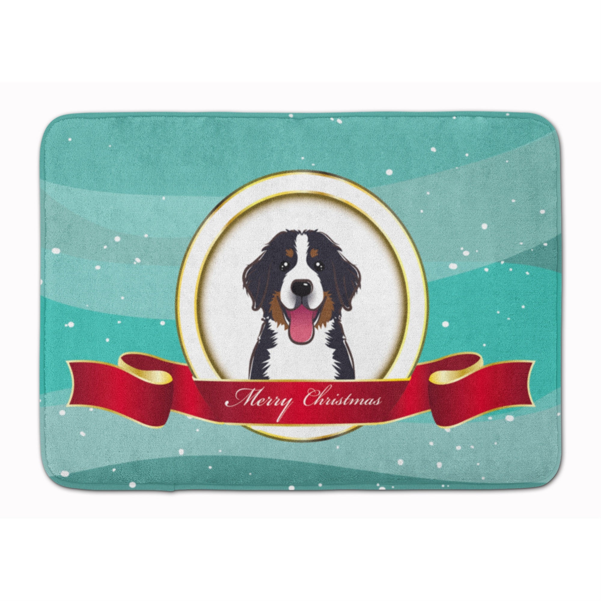 Caroline'S Treasures Bernese Mountain Dog Merry Christmas Floor Mat, 19 X 27, Multicolor