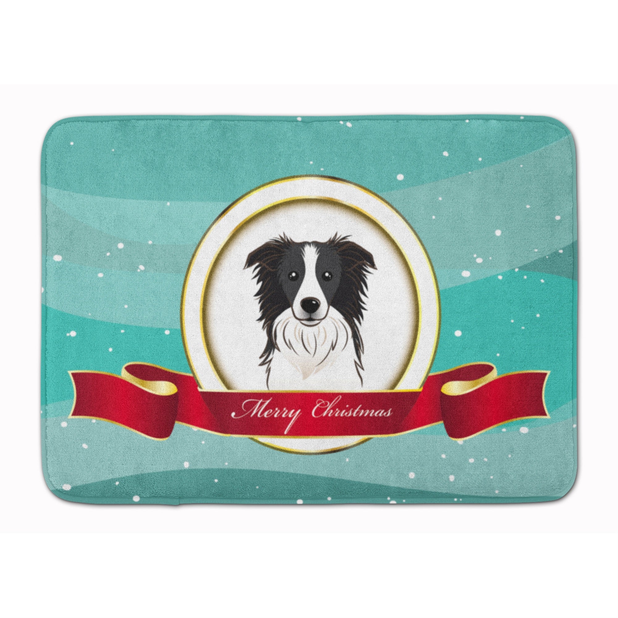 Caroline'S Treasures Border Collie Merry Christmas Floor Mat, 19 X 27, Multicolor