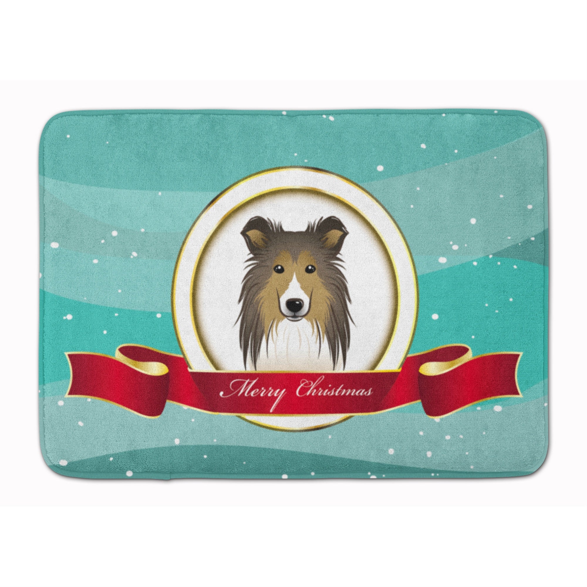 Caroline'S Treasures Sheltie Merry Christmas Floor Mat, 19 X 27, Multicolor