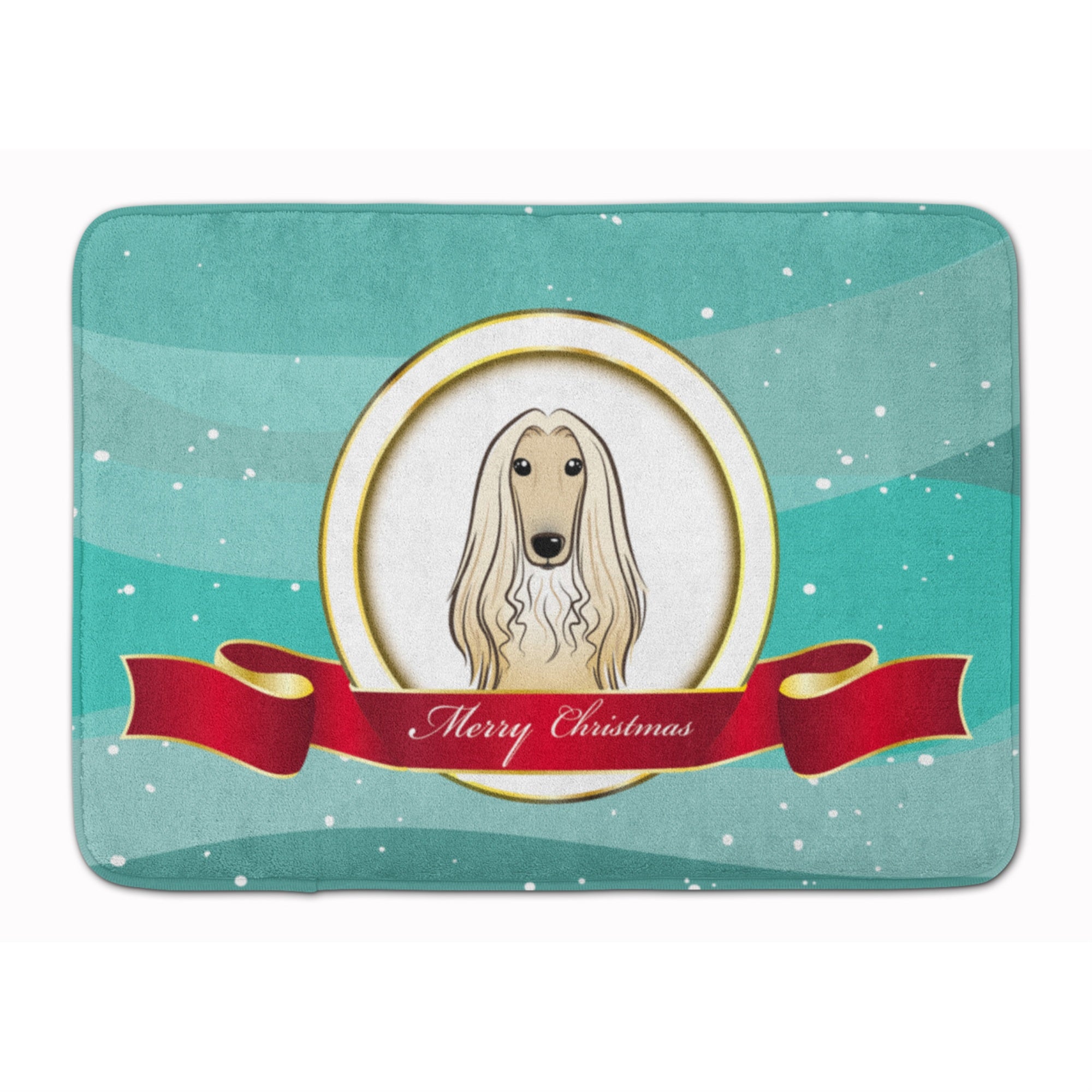 Caroline'S Treasures Afghan Hound Merry Christmas Floor Mat, 19 X 27, Multicolor