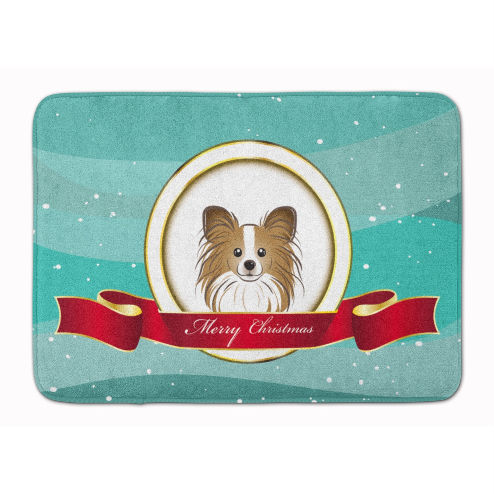 Caroline'S Treasures Papillon Merry Christmas Floor Mat, 19 X 27, Multicolor