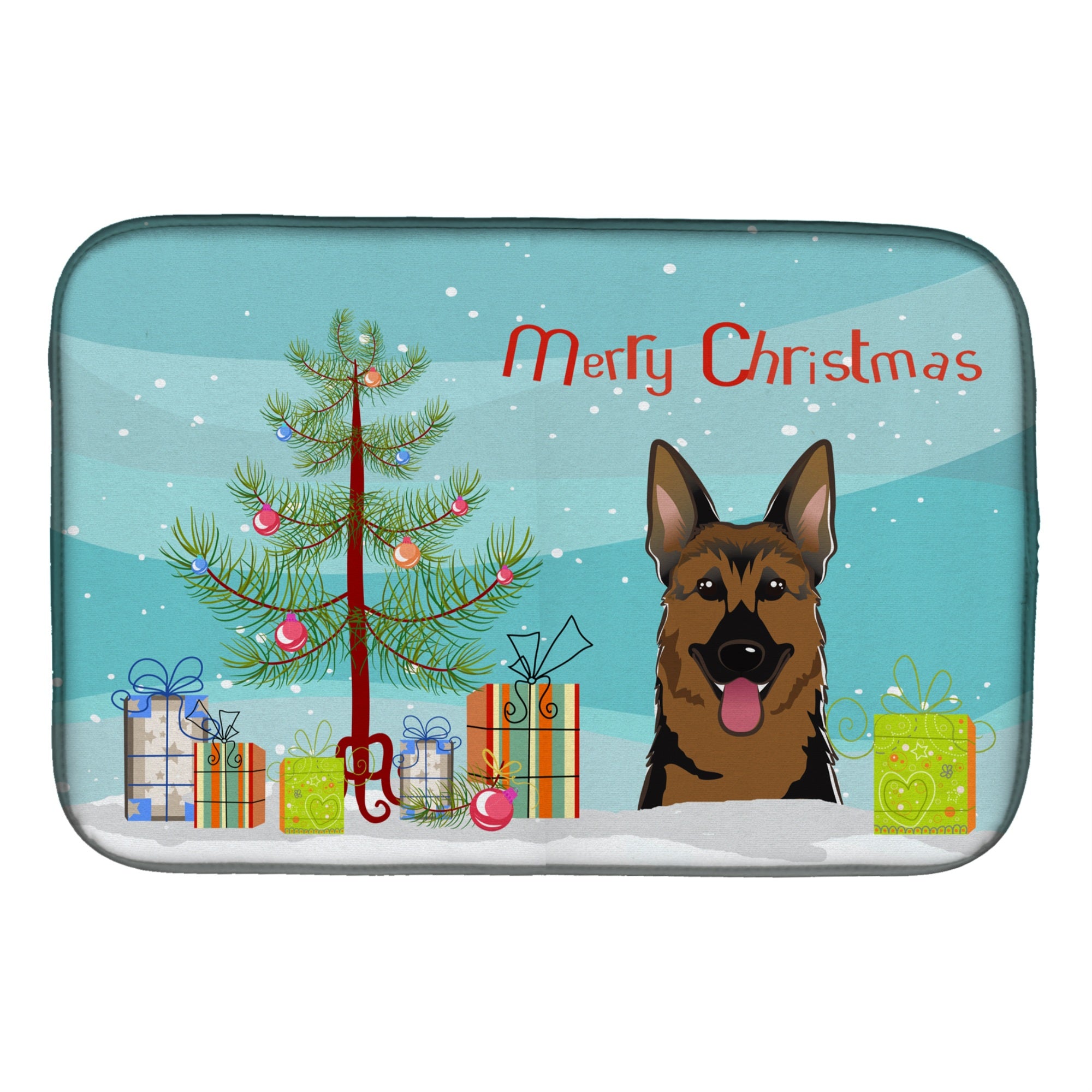 Caroline'S Treasures Bb1583Ddm Dish Drying Mat, 14 X 21, Christmas Tree