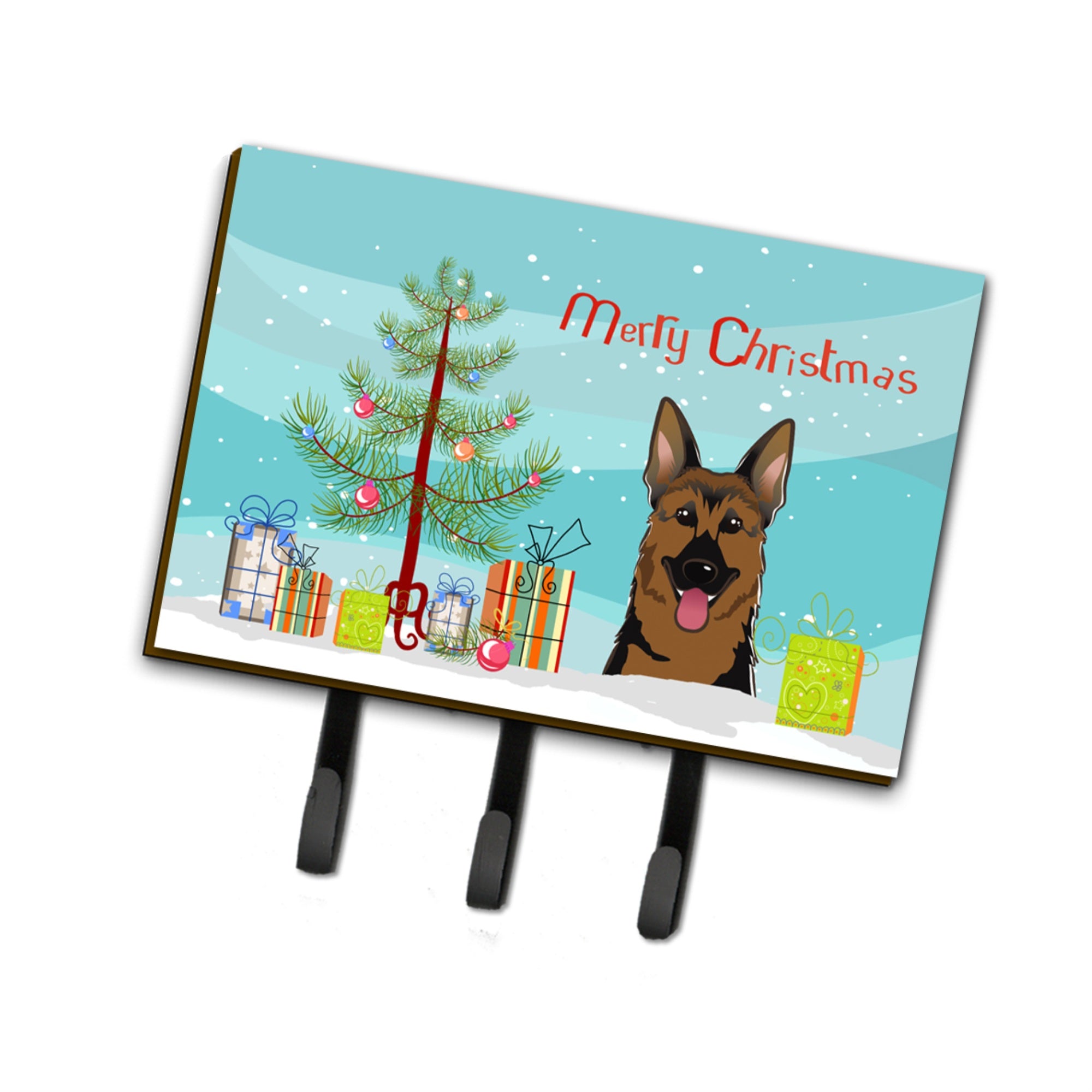 Caroline'S Treasures Bb1583Th68 Christmas Tree And German Shepherd Leash Or Key Holder, Large, Multicolor
