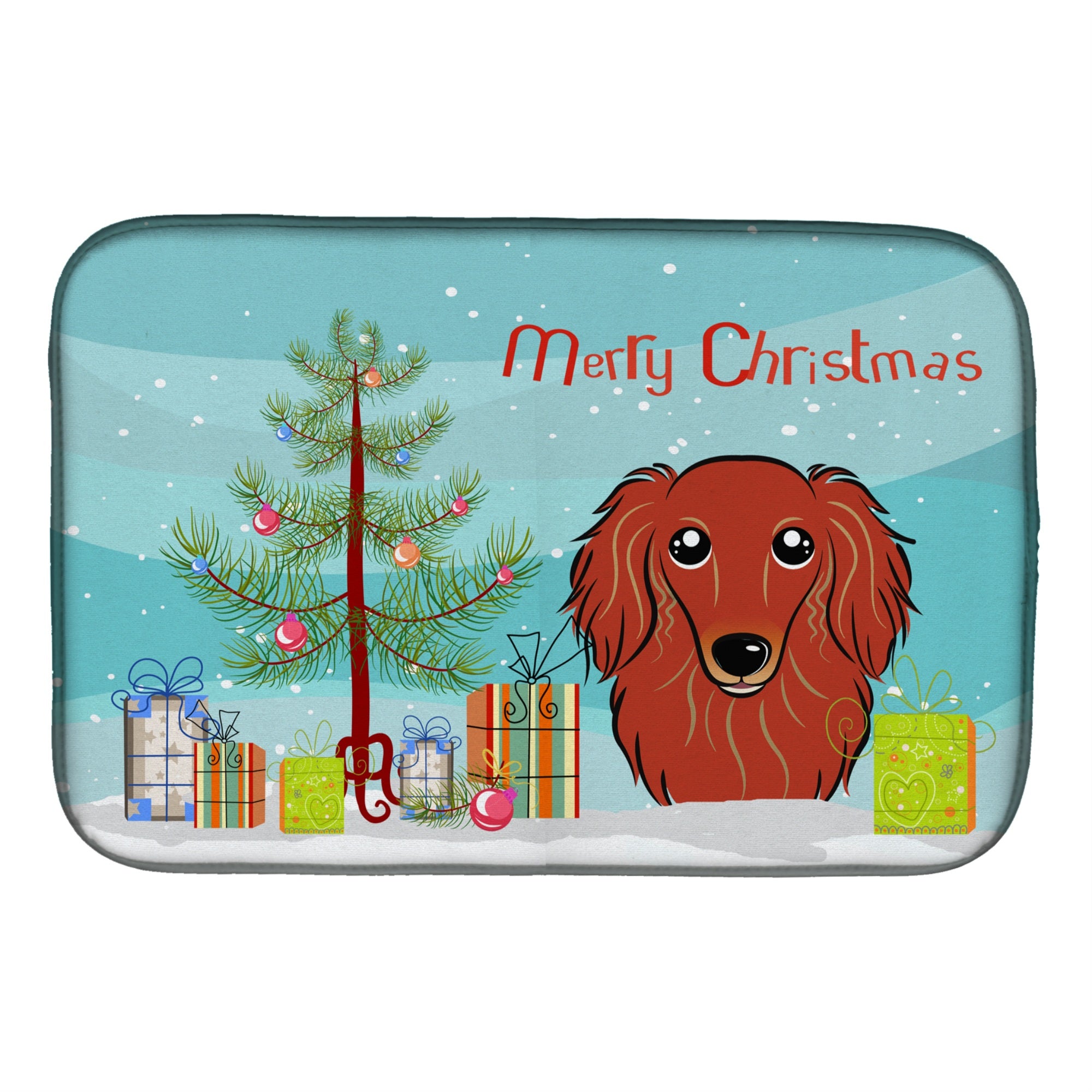 Caroline'S Treasures Bb1586Ddm Dish Drying Mat, 14 X 21, Christmas Tree