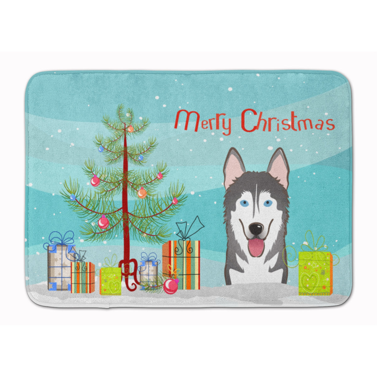 Caroline'S Treasures Christmas Tree And Alaskan Malamute, 19 X 27, Multicolor