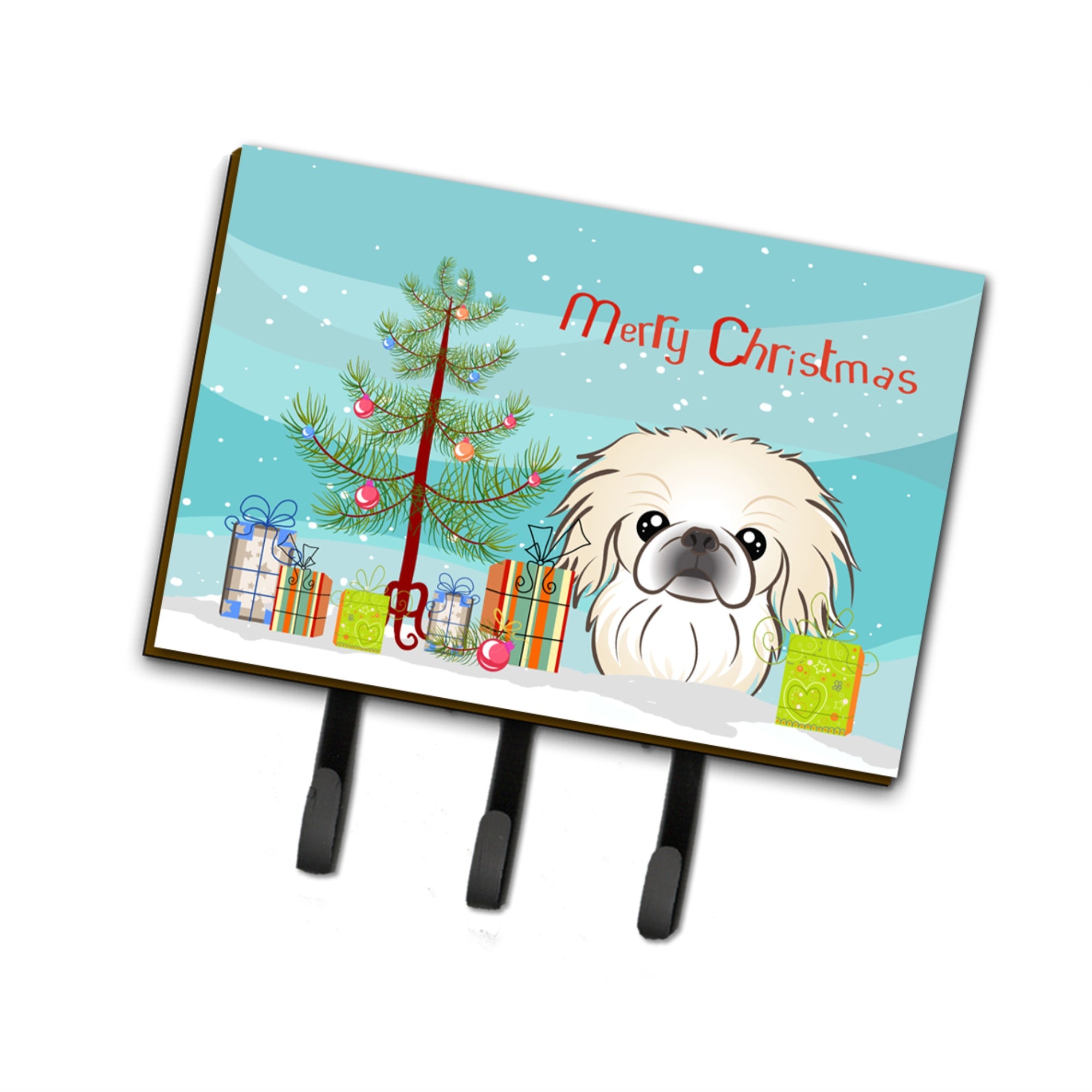 Caroline'S Treasures Bb1593Th68 Christmas Tree And Pekingese Leash Or Key Holder, Large, Multicolor