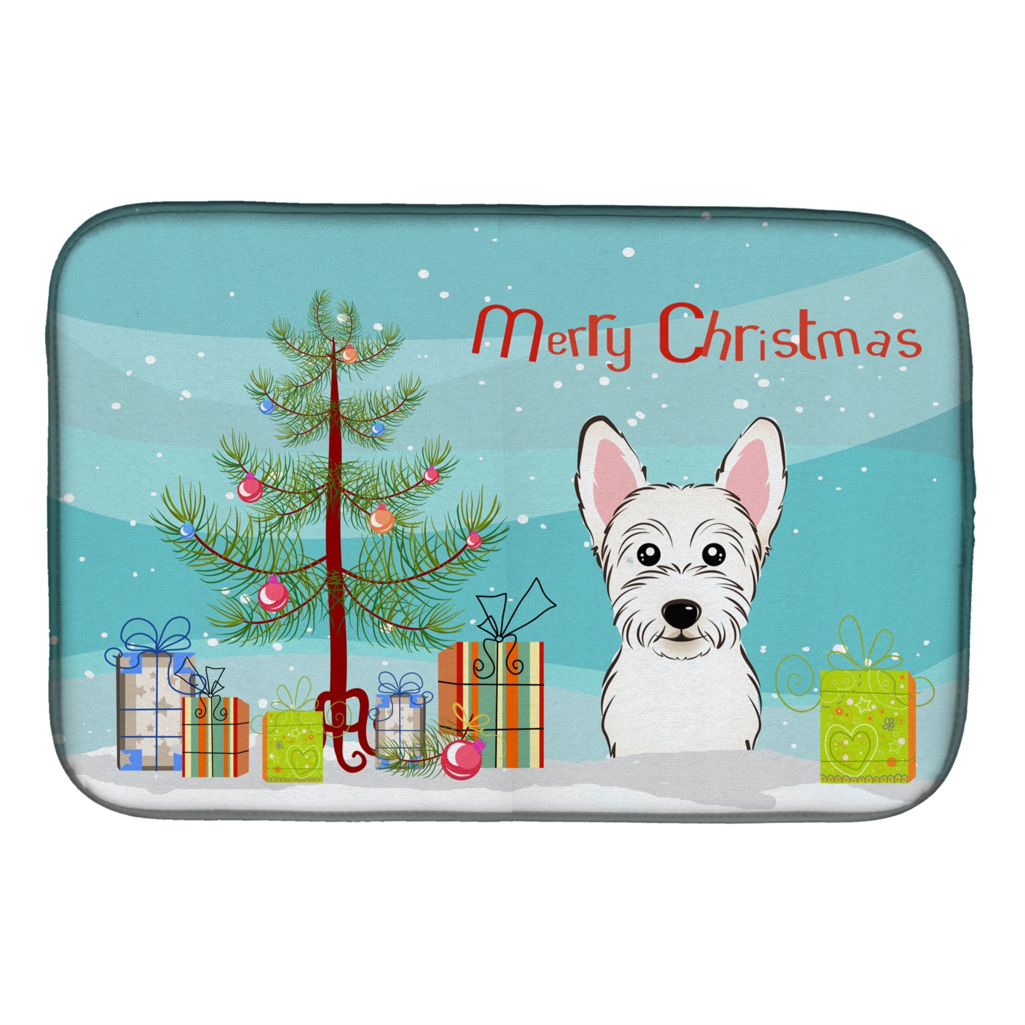 Caroline'S Treasures Bb1598Ddm Dish Drying Mat, 14 X 21, Christmas Tree