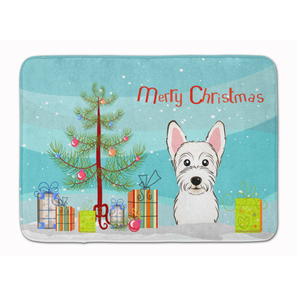 Caroline'S Treasures Christmas Tree And Westie Floor Mat, 19 X 27, Multicolor