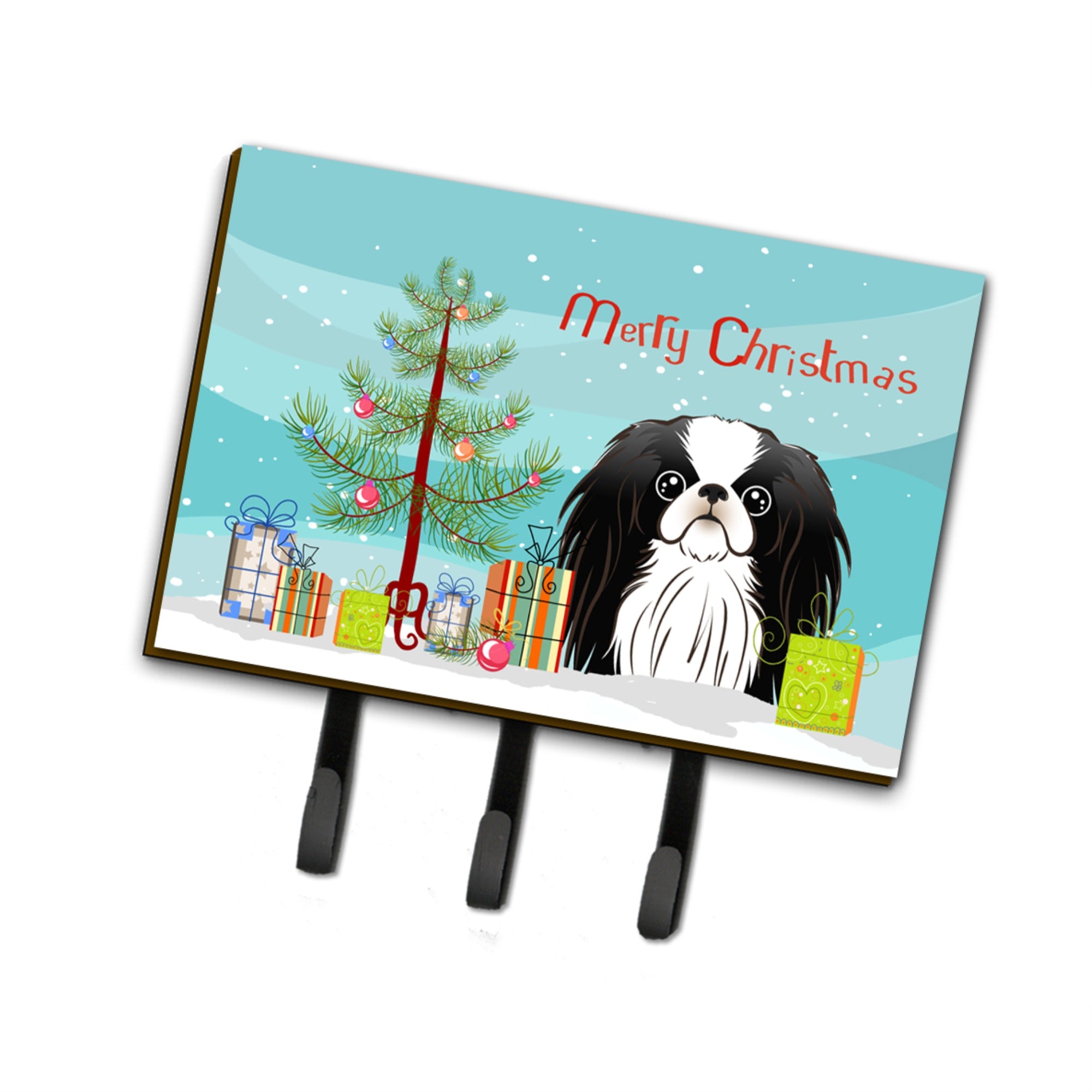Caroline'S Treasures Bb1602Th68 Christmas Tree And Japanese Chin Leash Or Key Holder, Large, Multicolor