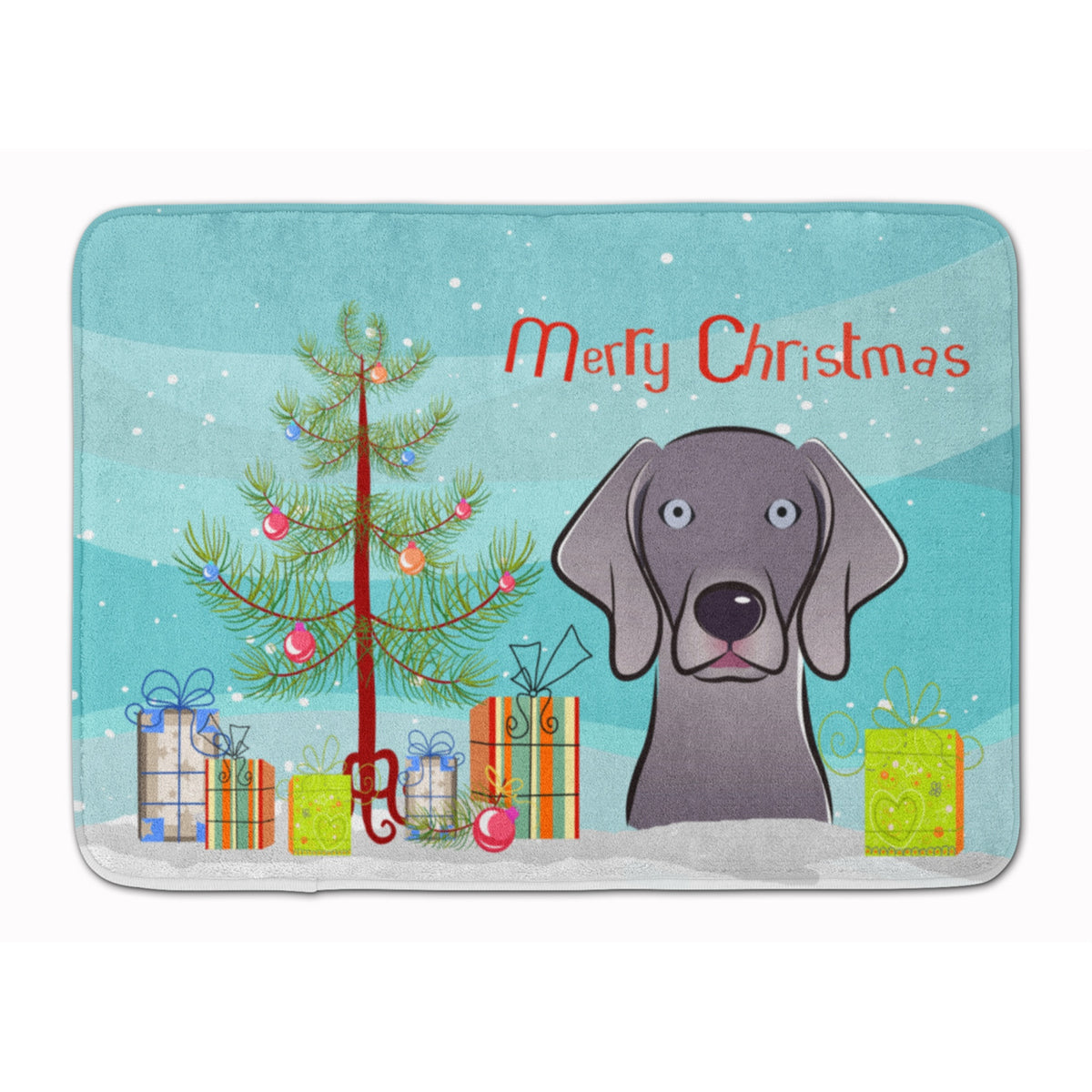 Caroline'S Treasures Christmas Tree And Weimaraner Floor Mat, 19 X 27, Multicolor