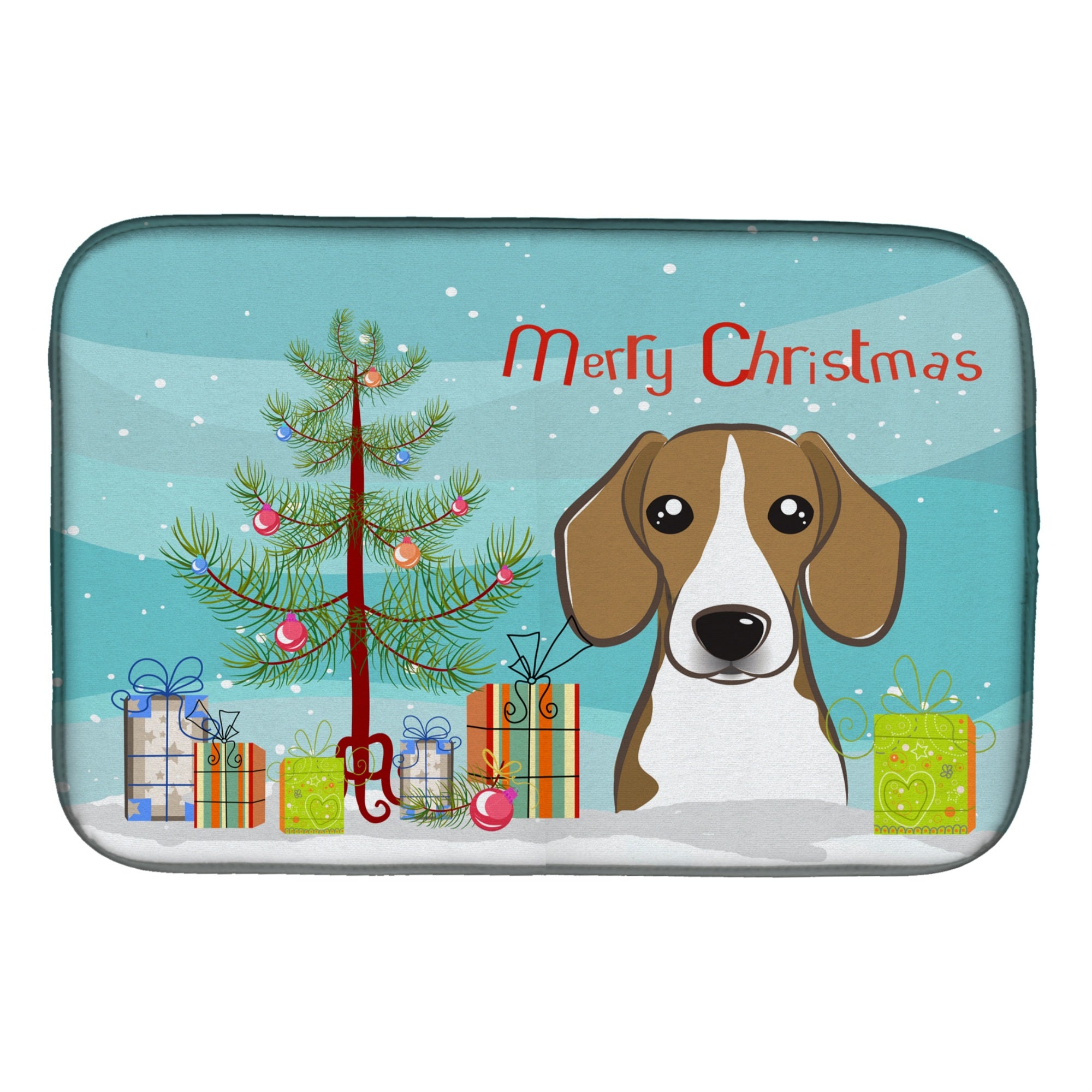 Caroline'S Treasures Bb1611Ddm Dish Drying Mat, 14 X 21, Christmas Tree