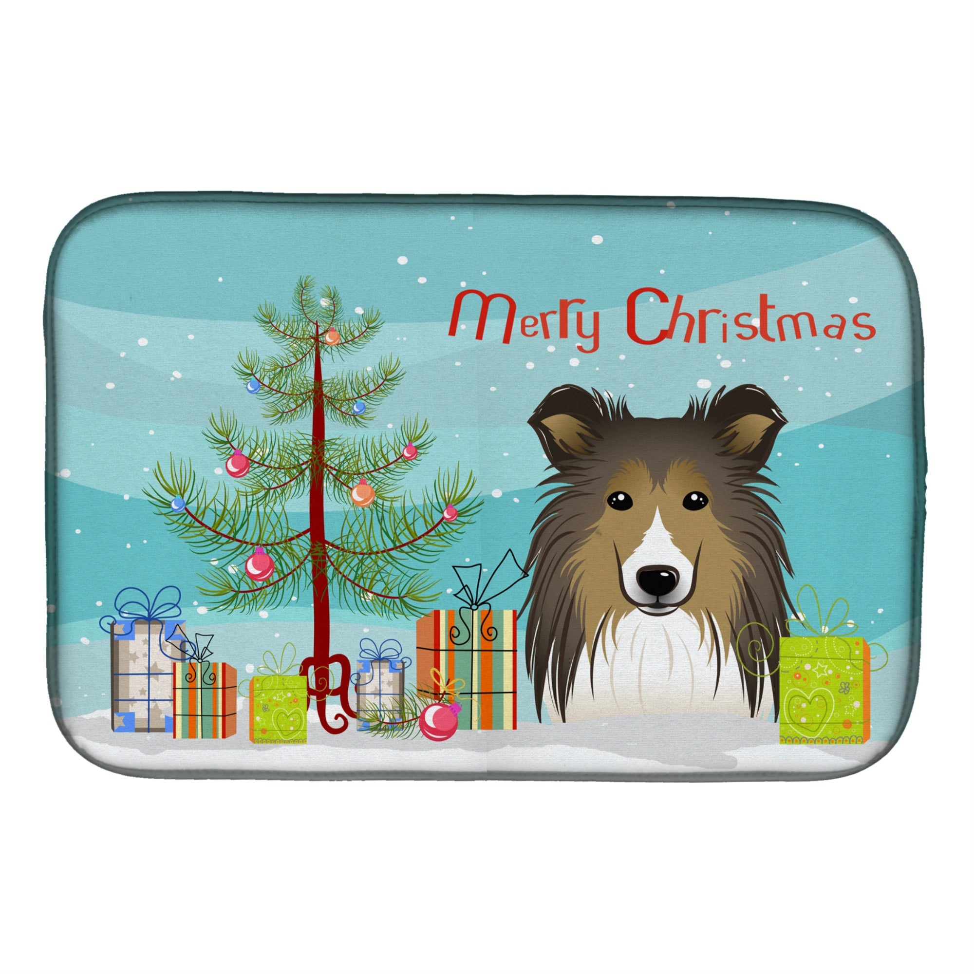 Caroline'S Treasures Bb1614Ddm Dish Drying Mat, 14 X 21, Christmas Tree