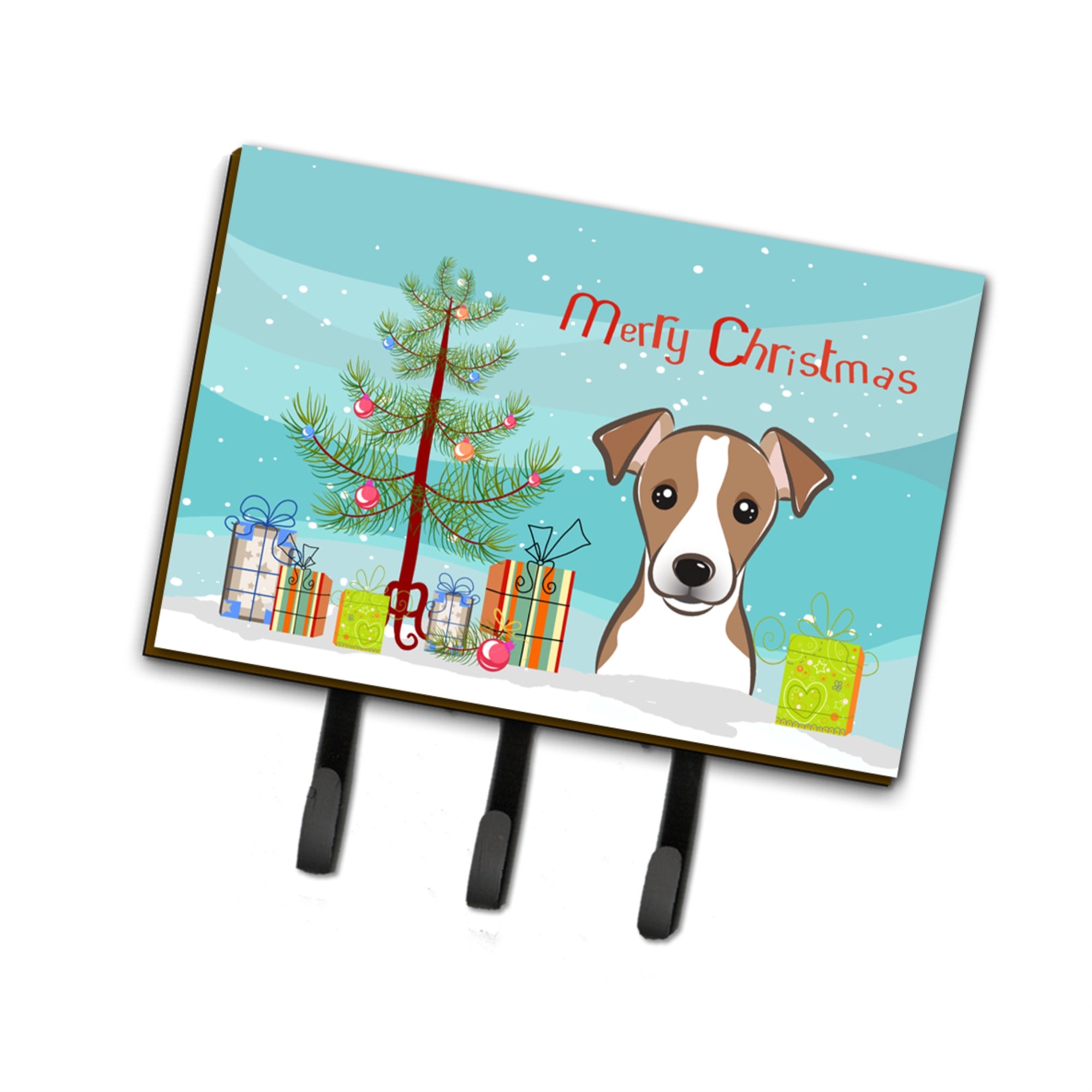 Caroline'S Treasures Bb1632Th68 Christmas Tree And Jack Russell Terrier Leash Or Key Holder, Large, Multicolor