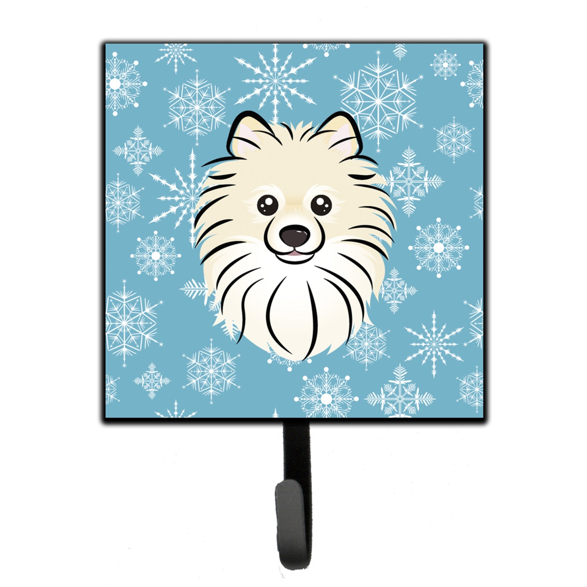 Caroline'S Treasures Bb1641Sh4 Snowflake Pomeranian Leash Or Key Holder, Small, Multicolor