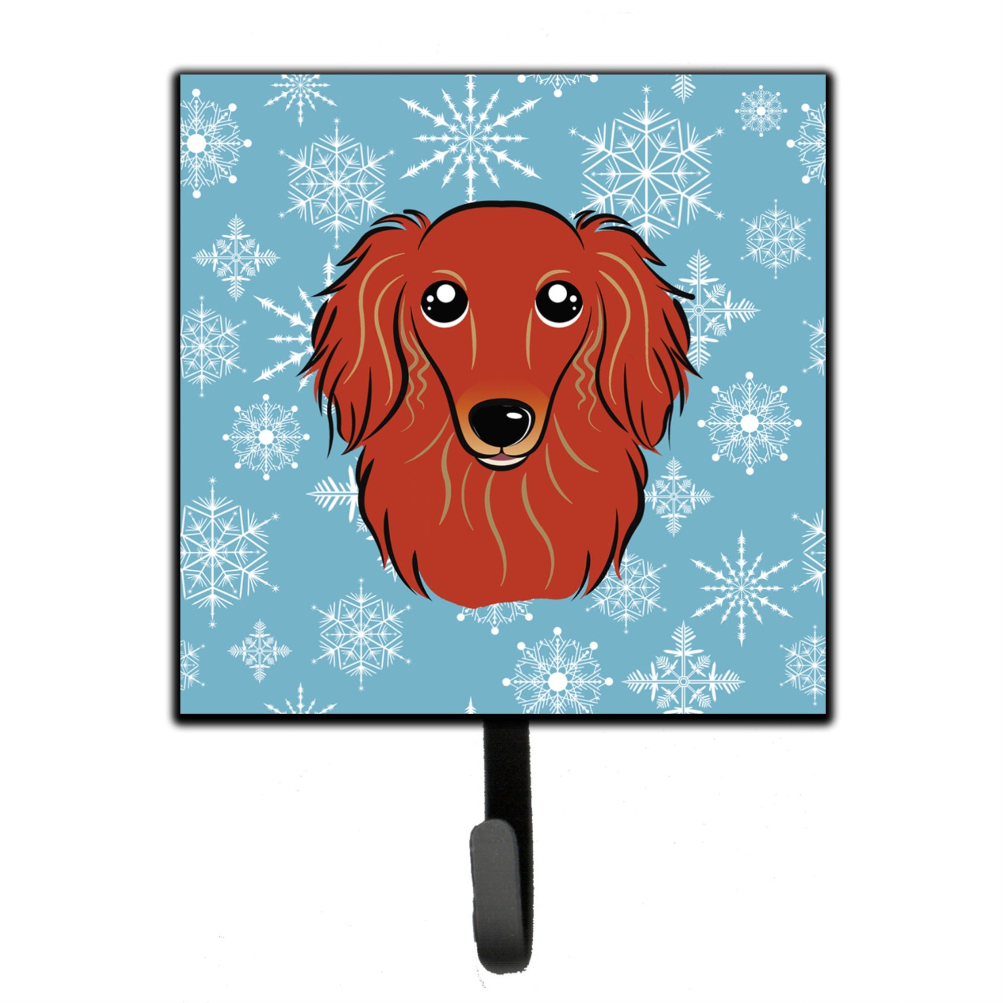 Caroline'S Treasures Bb1648Sh4 Snowflake Longhair Red Dachshund Leash Or Key Holder, Small, Multicolor