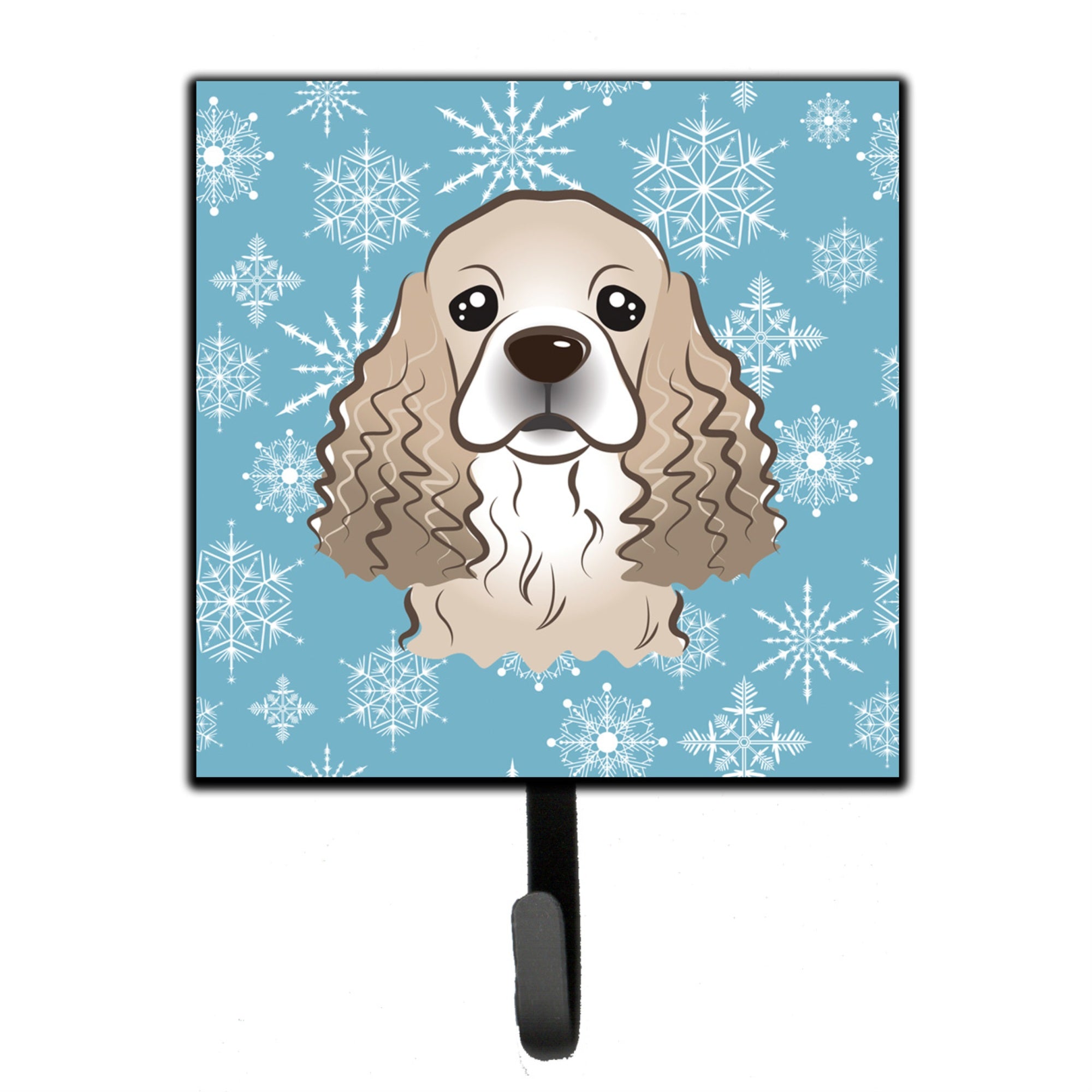 Caroline'S Treasures Bb1650Sh4 Snowflake Cocker Spaniel Leash Or Key Holder, Small, Multicolor
