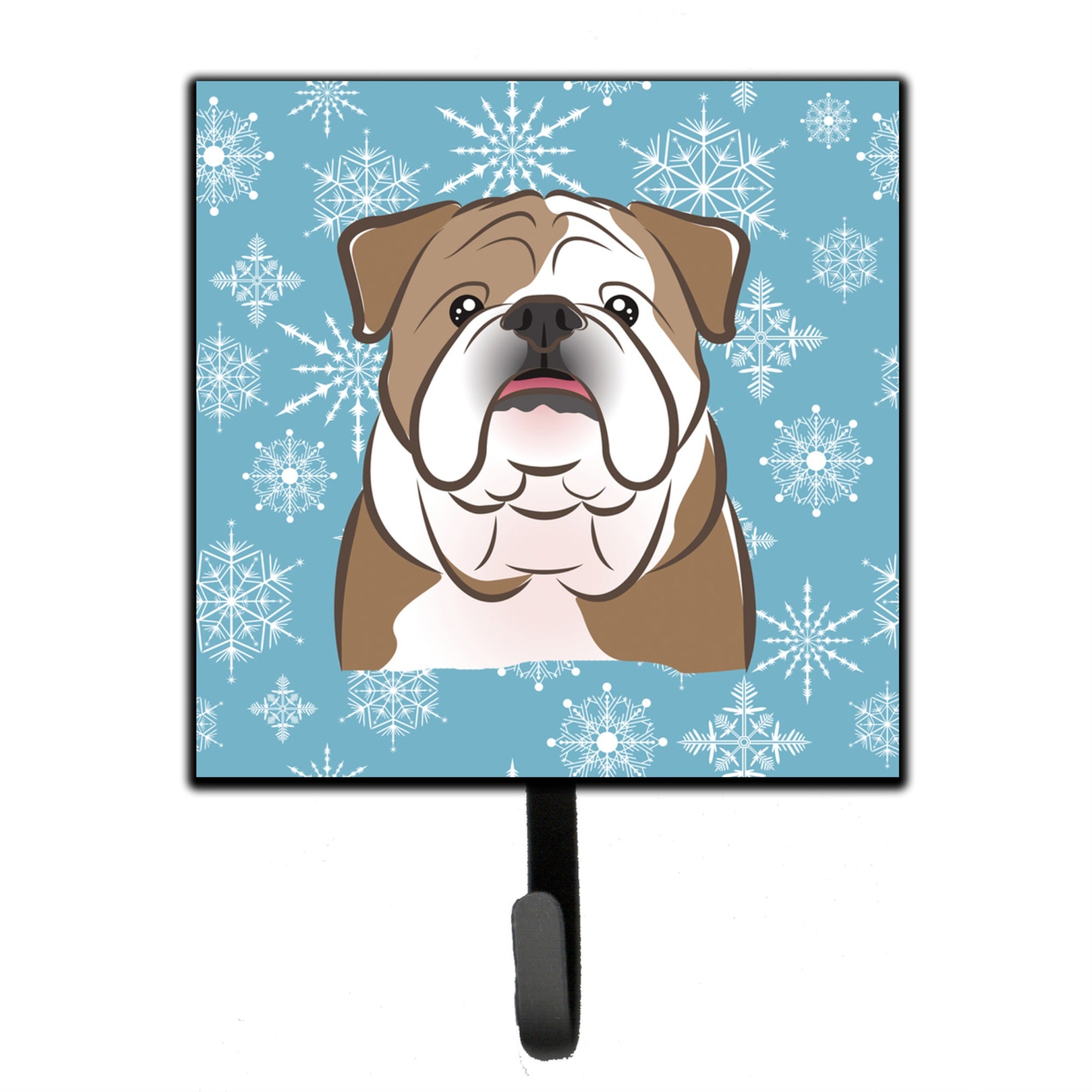 Caroline'S Treasures Bb1653Sh4 Snowflake English Bulldog Leash Or Key Holder, Small, Multicolor