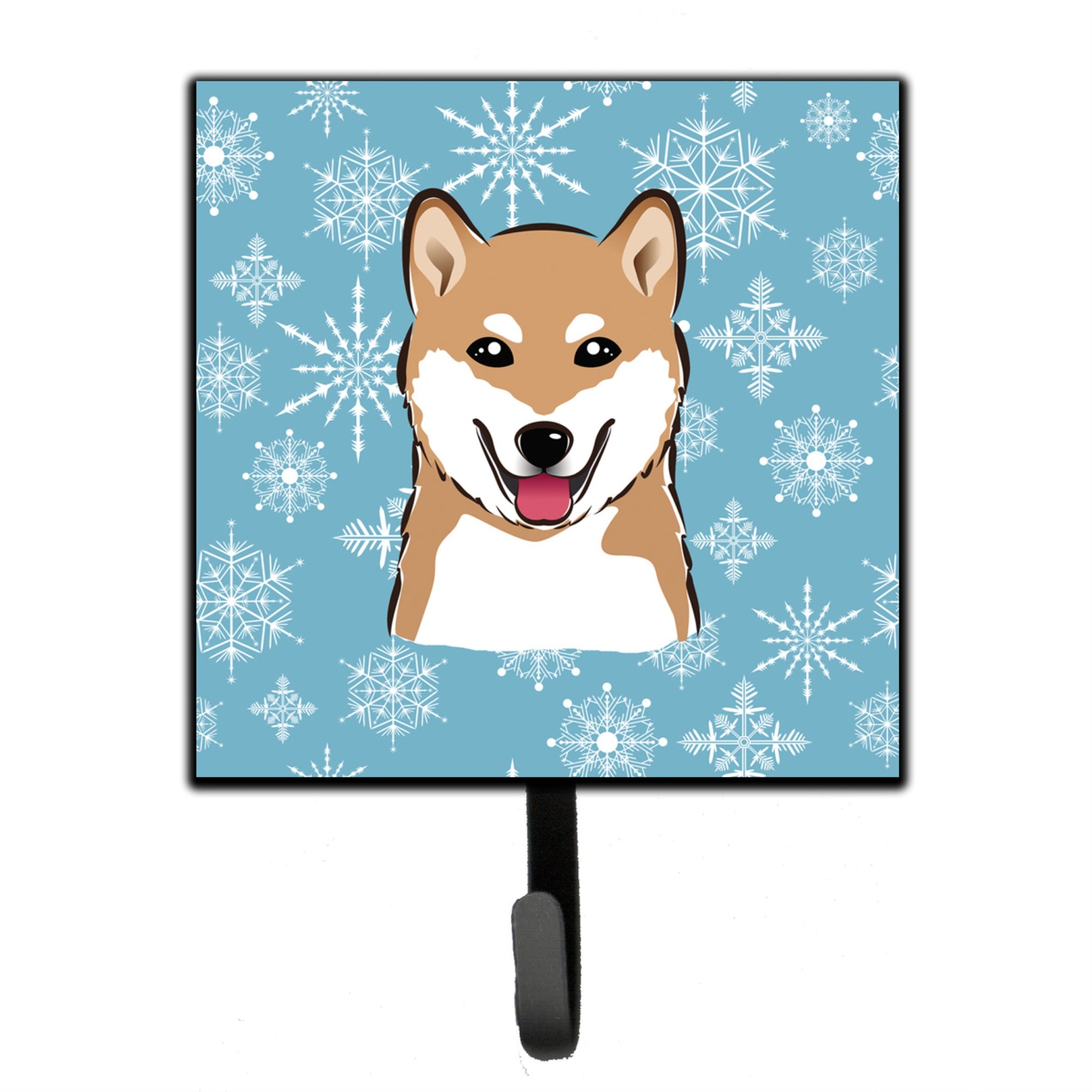 Caroline'S Treasures Bb1659Sh4 Snowflake Shiba Inu Leash Or Key Holder, Small, Multicolor
