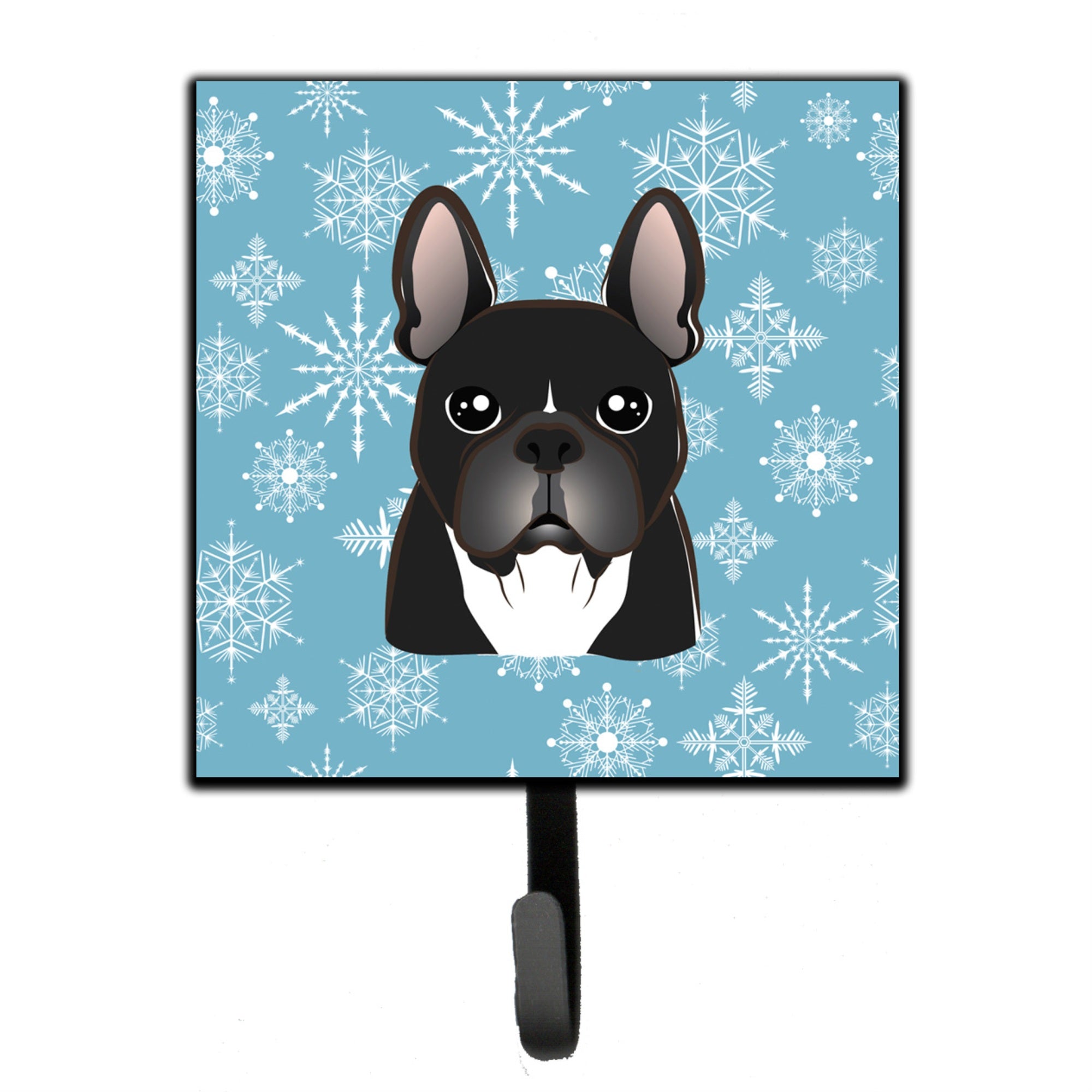 Caroline'S Treasures Bb1661Sh4 Snowflake French Bulldog Leash Or Key Holder, Small, Multicolor