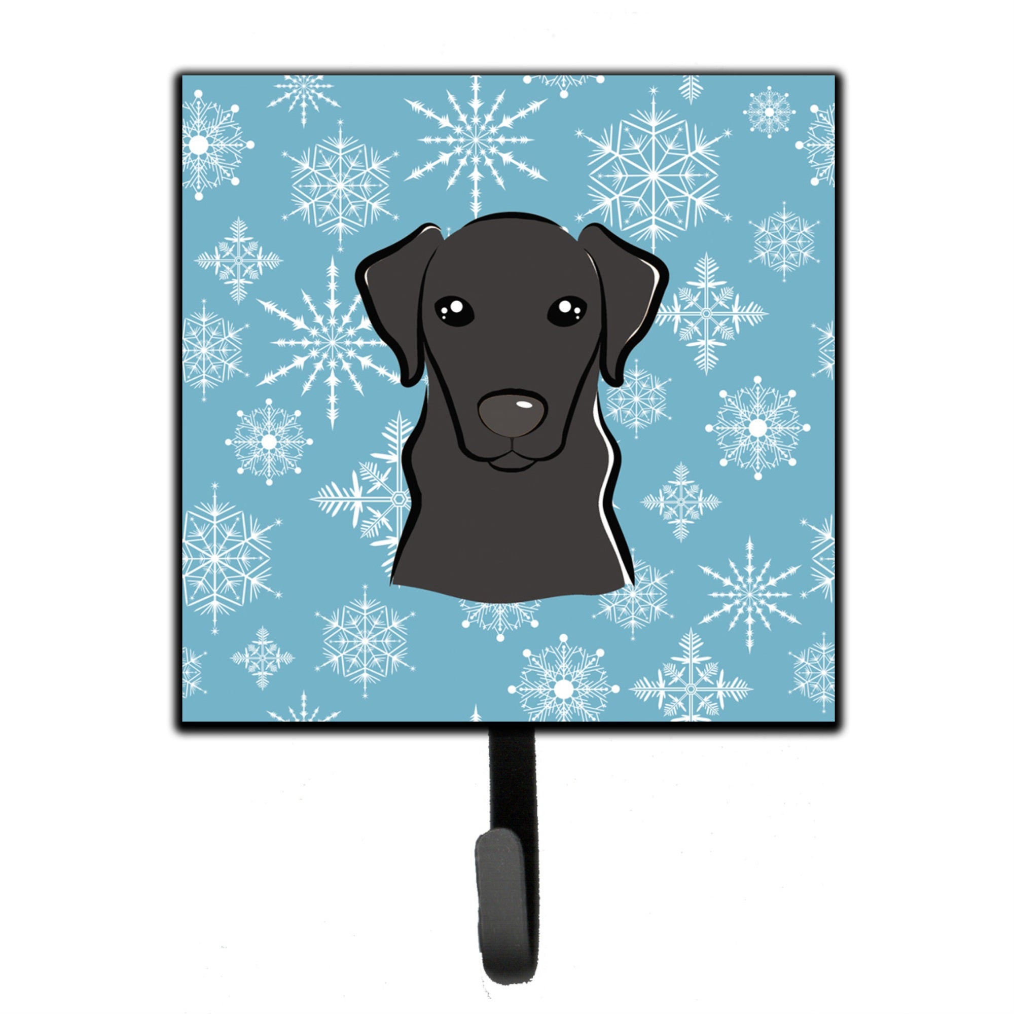 Caroline'S Treasures Bb1669Sh4 Snowflake Black Labrador Leash Or Key Holder, Small, Multicolor