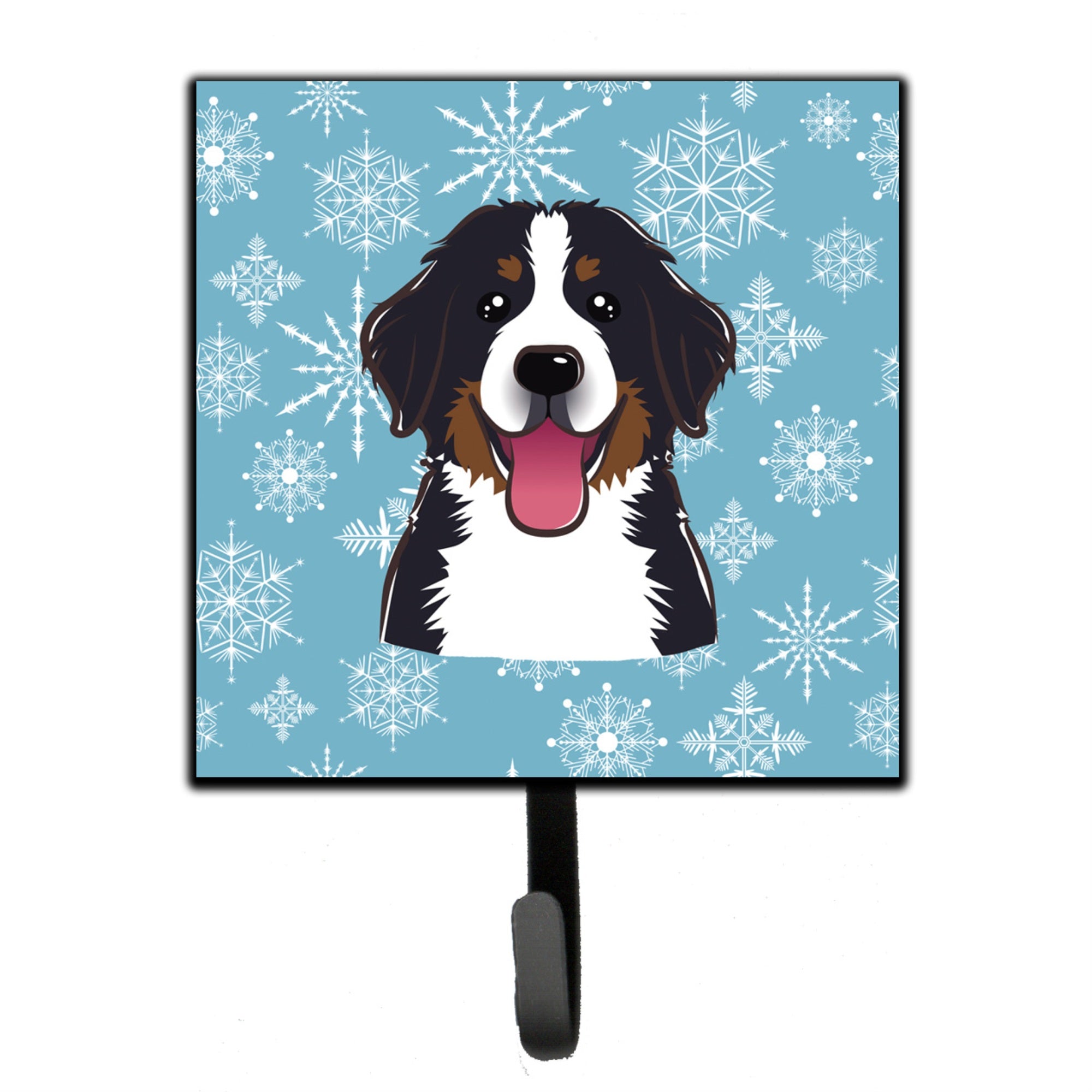 Caroline'S Treasures Bb1671Sh4 Snowflake Bernese Mountain Dog Leash Or Key Holder, Small, Multicolor