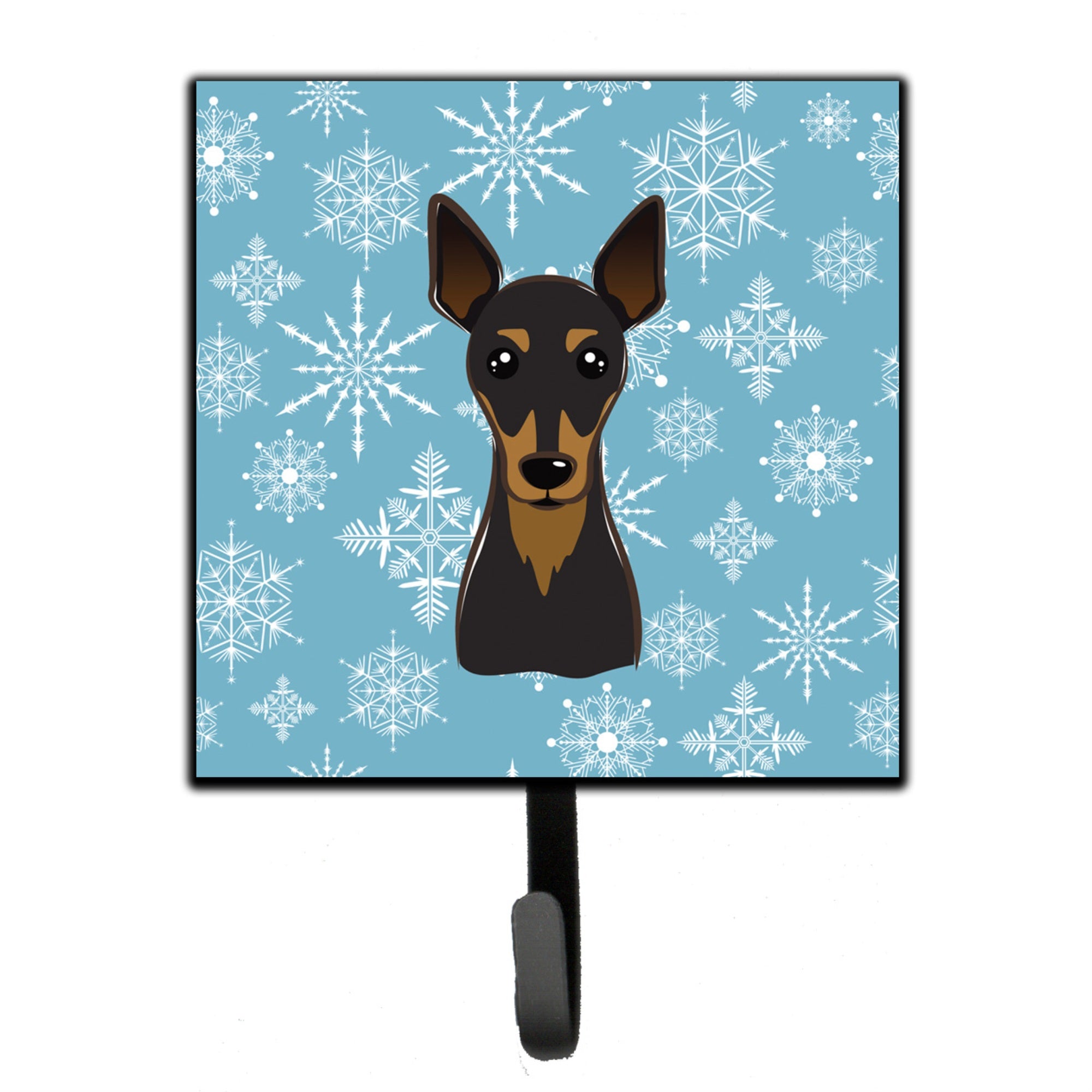 Caroline'S Treasures Bb1674Sh4 Snowflake Min Pin Leash Or Key Holder, Small, Multicolor