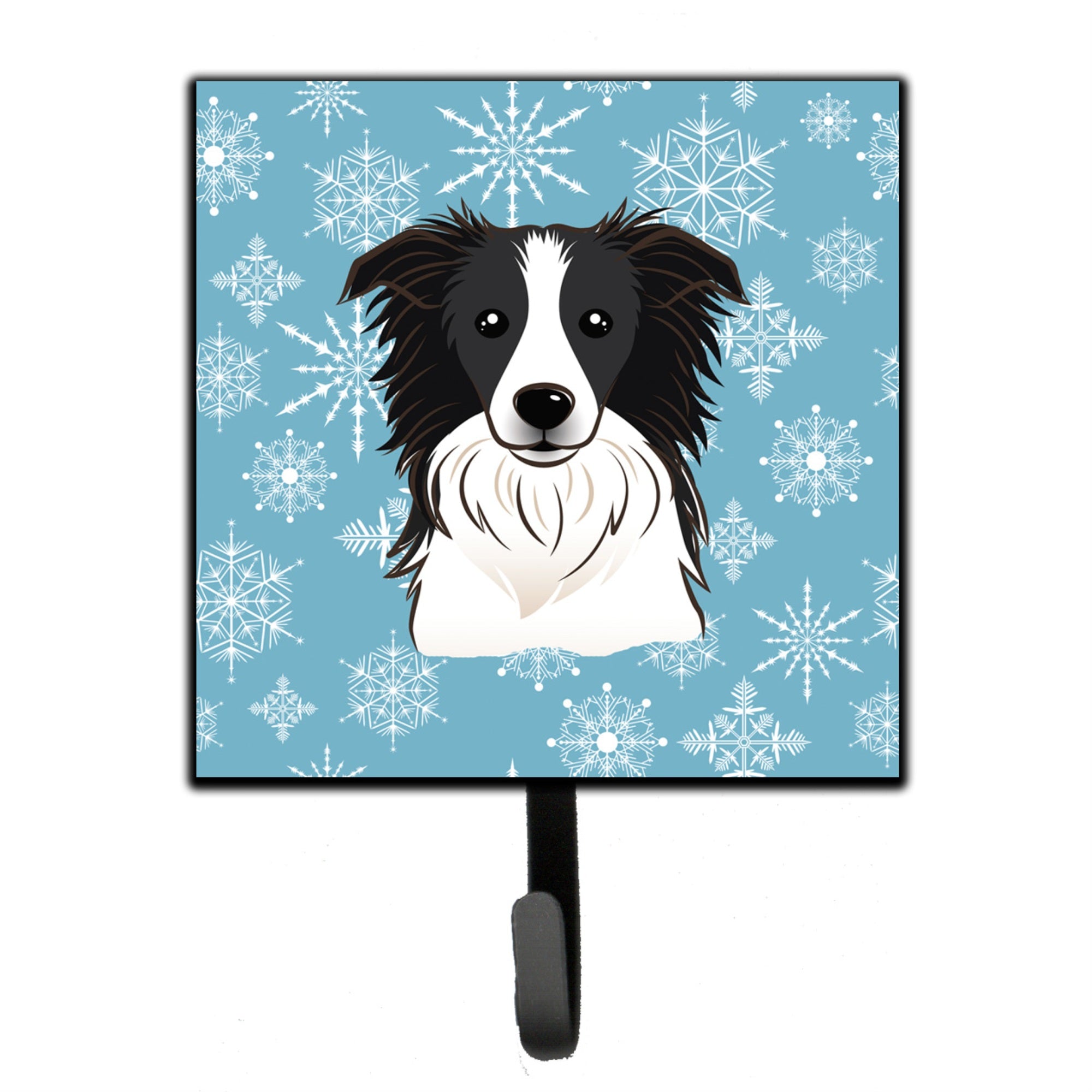 Caroline'S Treasures Bb1675Sh4 Snowflake Border Collie Leash Or Key Holder, Small, Multicolor