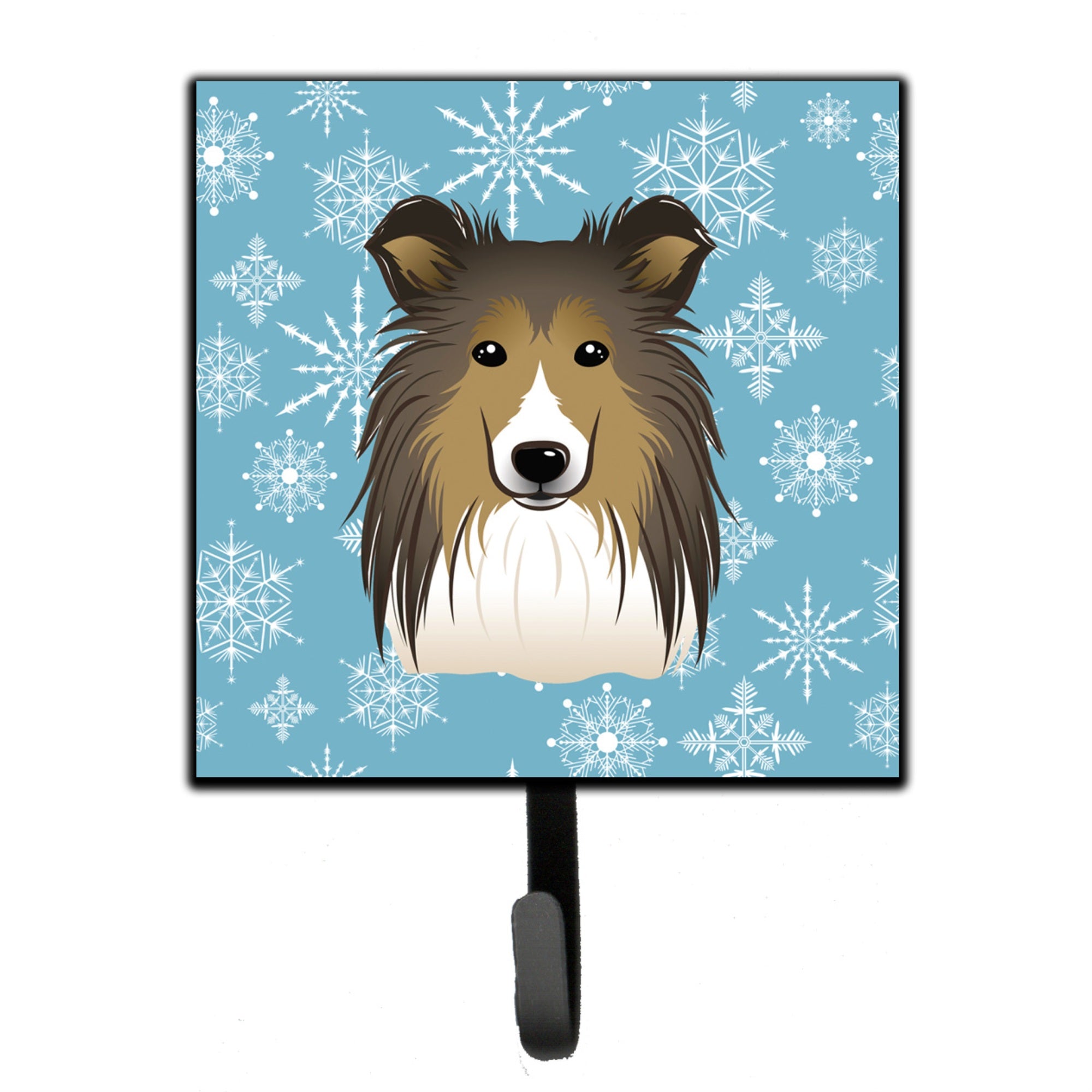Caroline'S Treasures Bb1676Sh4 Snowflake Sheltie Leash Or Key Holder, Small, Multicolor