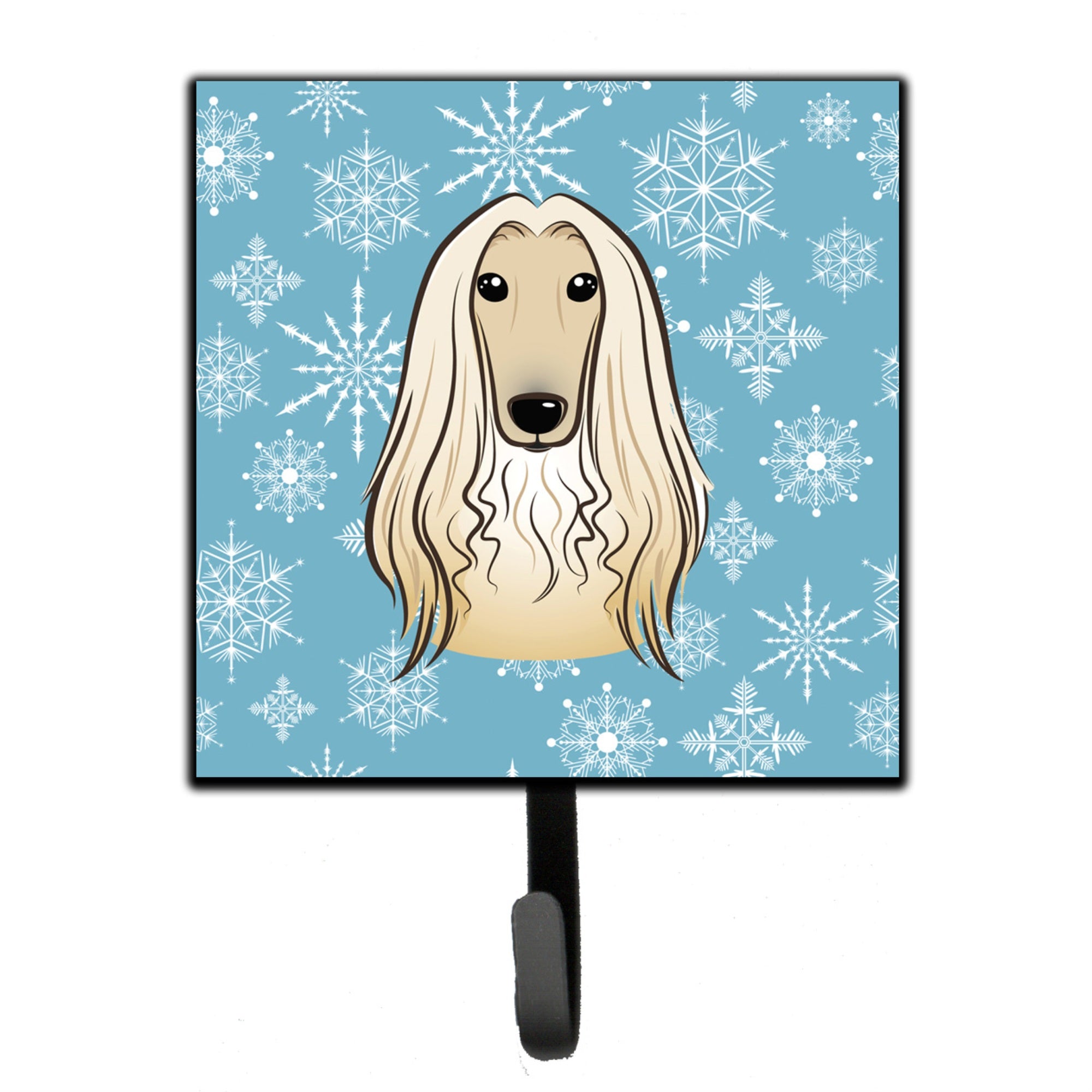 Caroline'S Treasures Bb1678Sh4 Snowflake Afghan Hound Leash Or Key Holder, Small, Multicolor