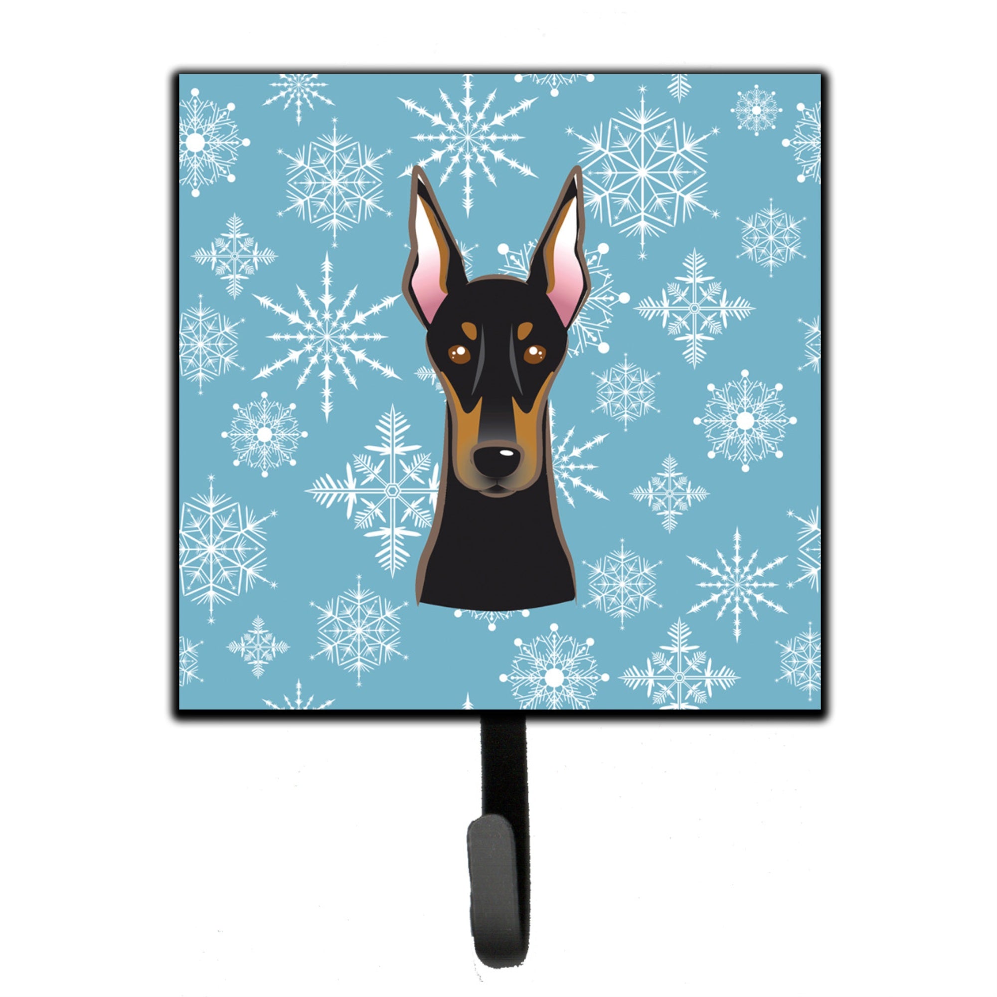 Caroline'S Treasures Bb1679Sh4 Snowflake Doberman Leash Or Key Holder, Small, Multicolor
