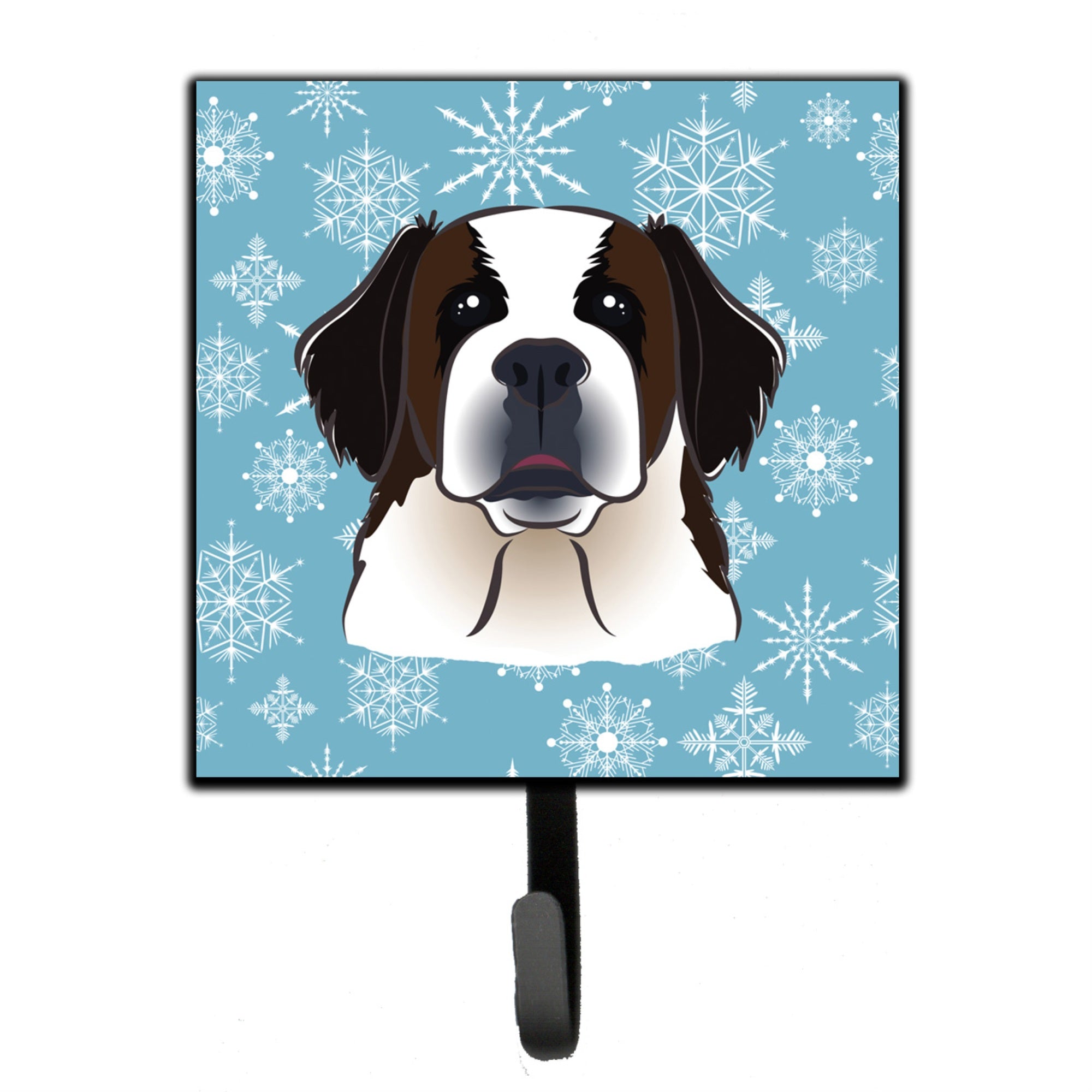 Caroline'S Treasures Bb1680Sh4 Snowflake Saint Bernard Leash Or Key Holder, Small, Multicolor