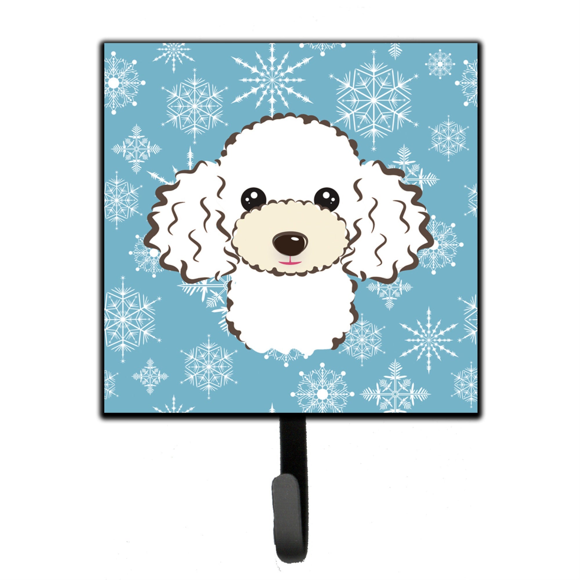 Caroline'S Treasures Bb1691Sh4 Snowflake White Poodle Leash Or Key Holder, Small, Multicolor