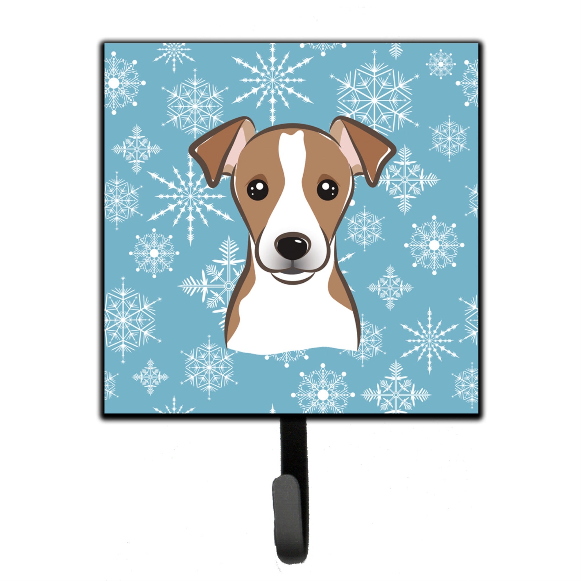 Caroline'S Treasures Bb1694Sh4 Snowflake Jack Russell Terrier Leash Or Key Holder, Small, Multicolor