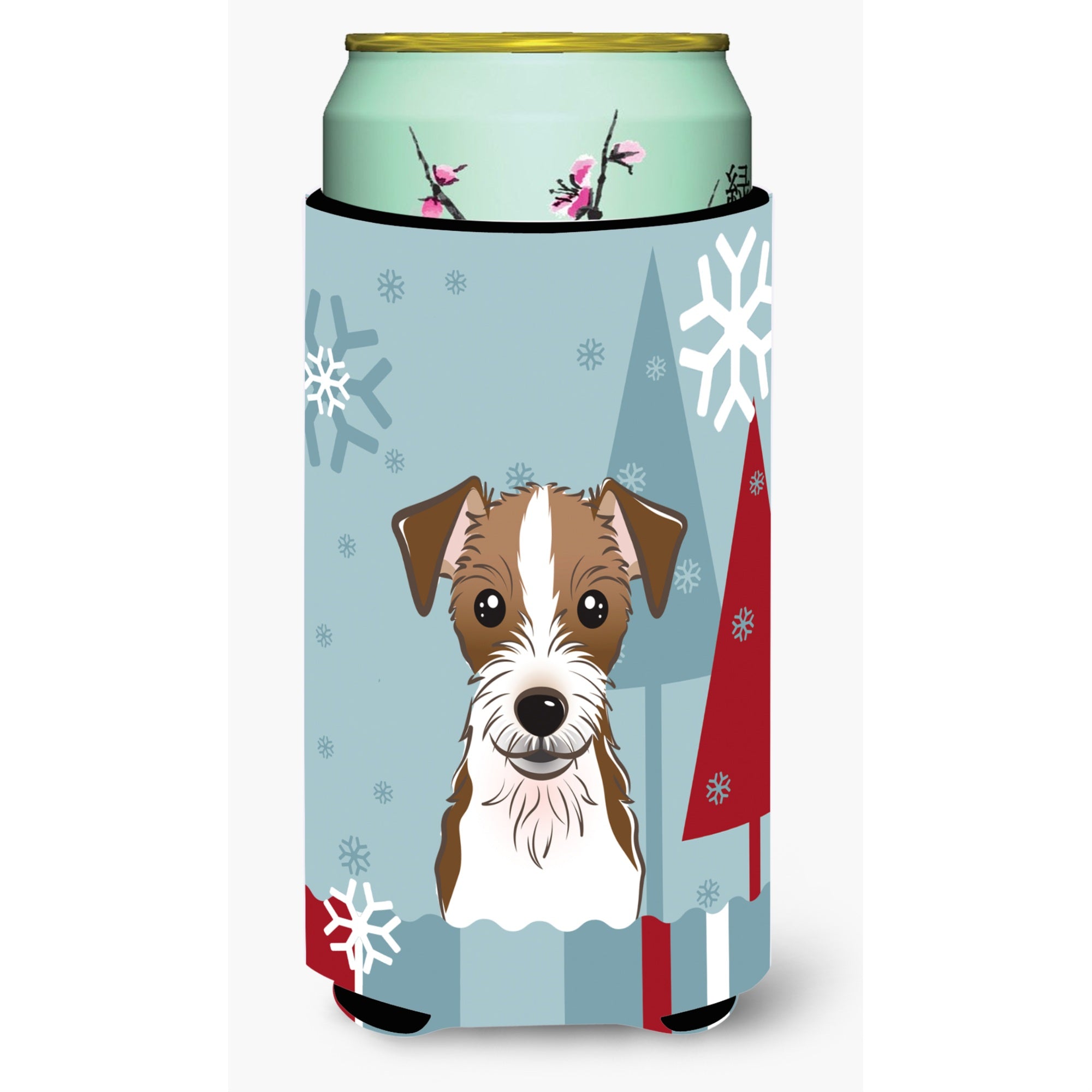 Caroline'S Treasures Bb1698Tbc Winter Holiday Jack Russell Terrier Tall Boy Koozie Hugger, Multicolor