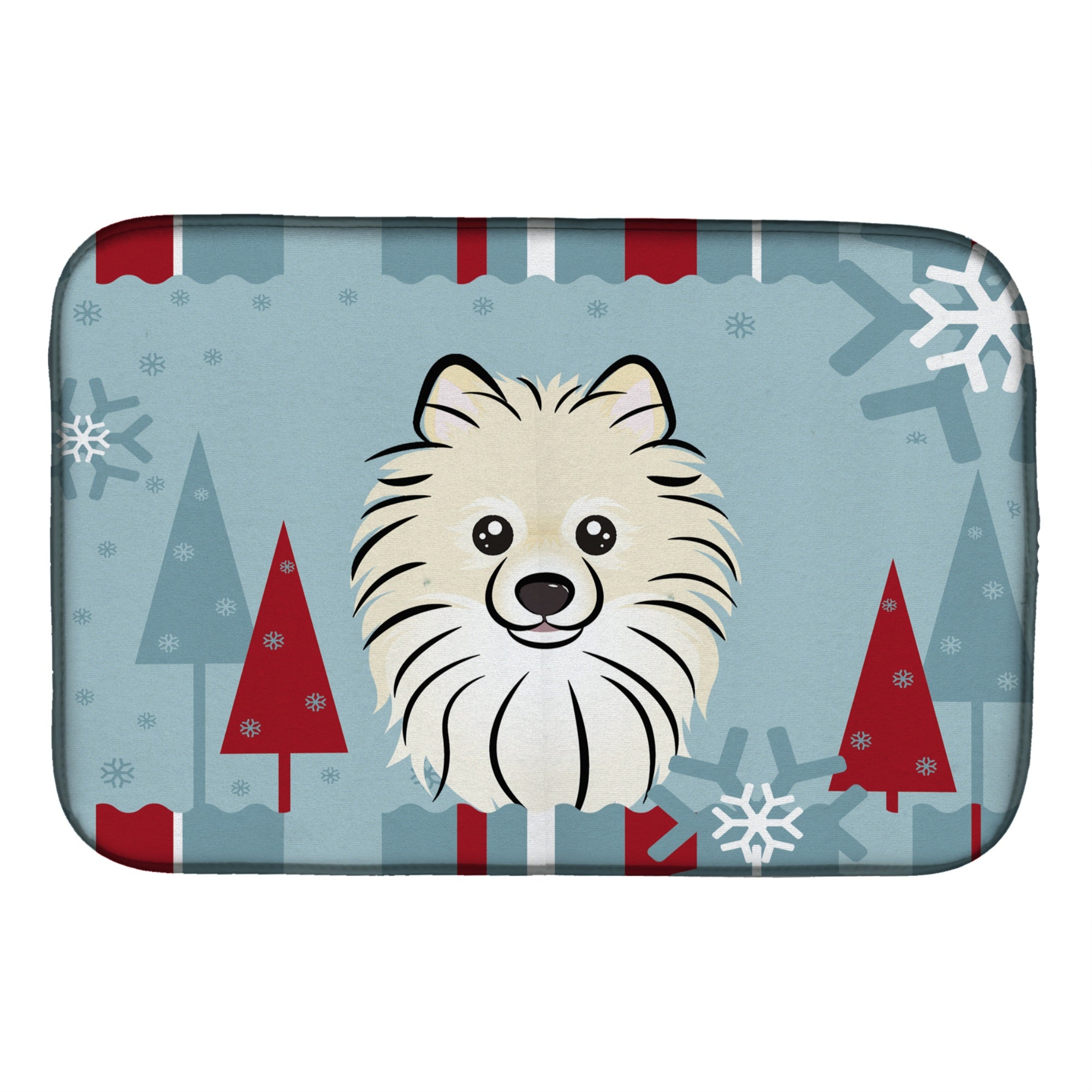Caroline'S Treasures Bb1703Ddm Dish Drying Mat, 14 X 21, Winter Holiday