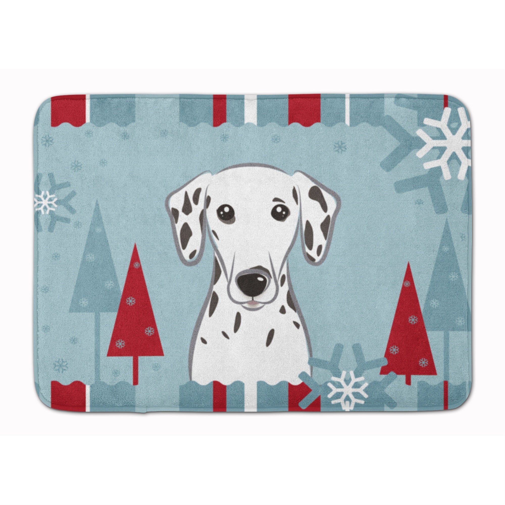 Caroline'S Treasures Winter Holiday Dalmatian Floor Mat, 19 X 27, Multicolor