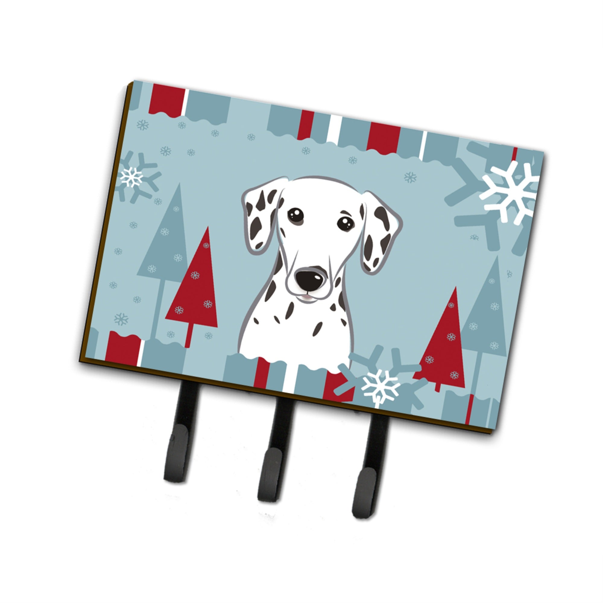 Caroline'S Treasures Bb1706Th68 Winter Holiday Dalmatian Leash Or Key Holder, Large, Multicolor