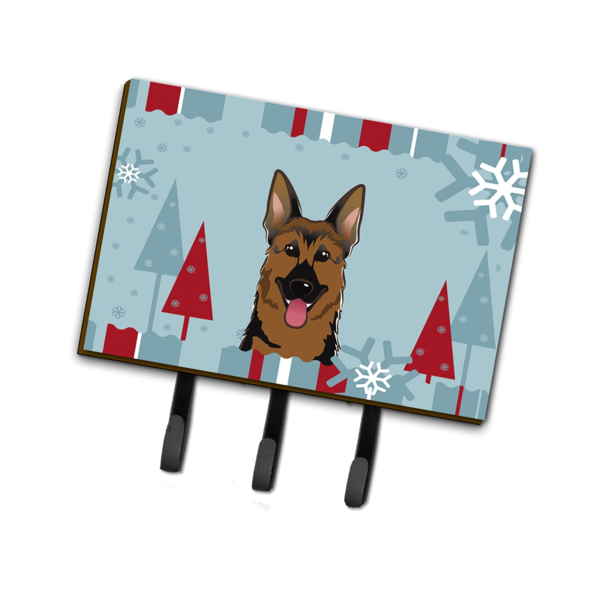 Caroline'S Treasures Bb1707Th68 Winter Holiday German Shepherd Leash Or Key Holder, Large, Multicolor